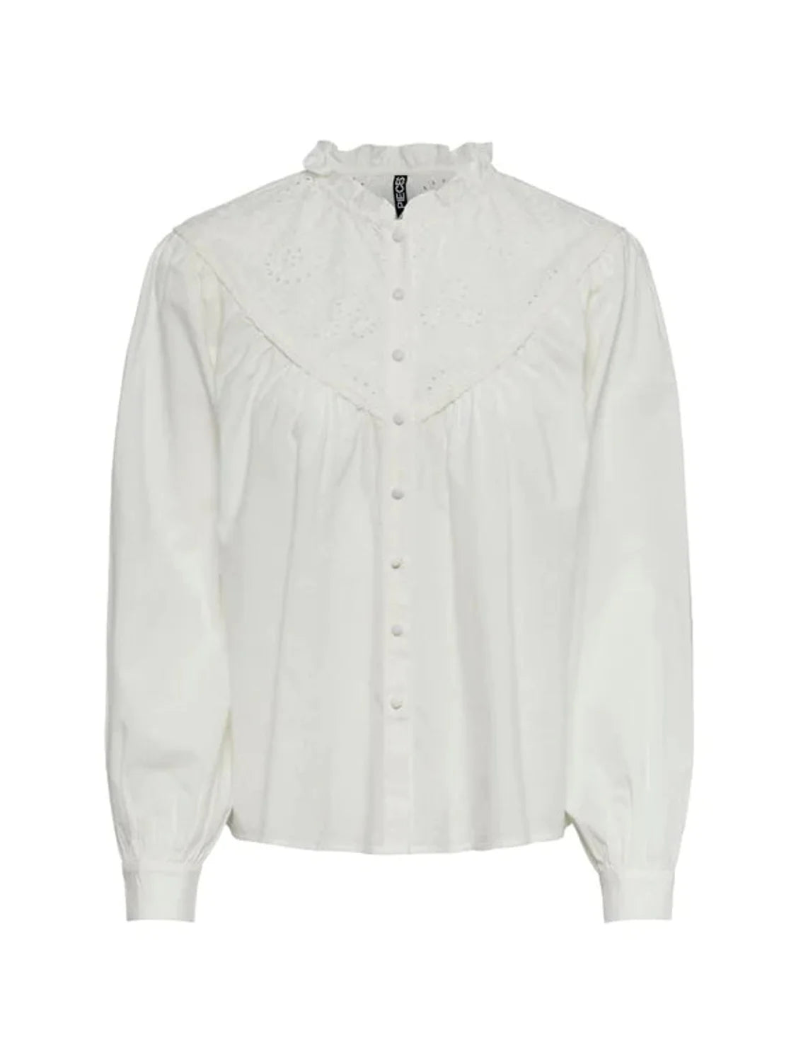 Camisa Pieces Pcnovala Blanco - Bicos de Fío