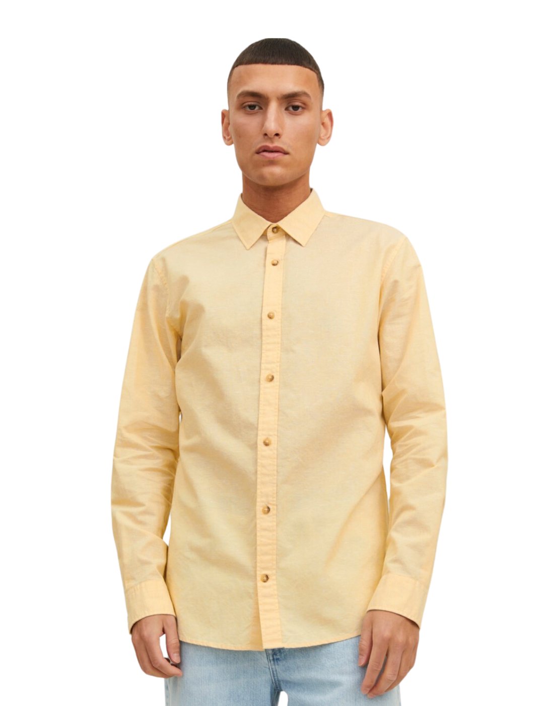 Camisa amarilla Jack and Jones Jjesummer | Bicos de Fío