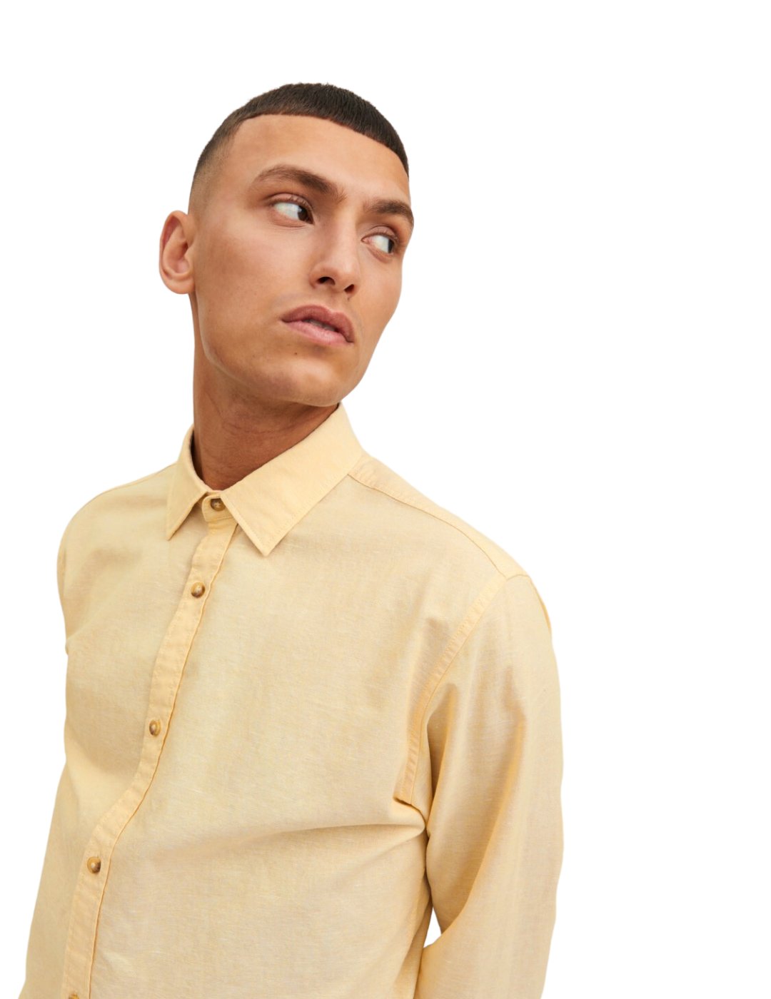 Camisa amarilla Jack and Jones Jjesummer | Bicos de Fío