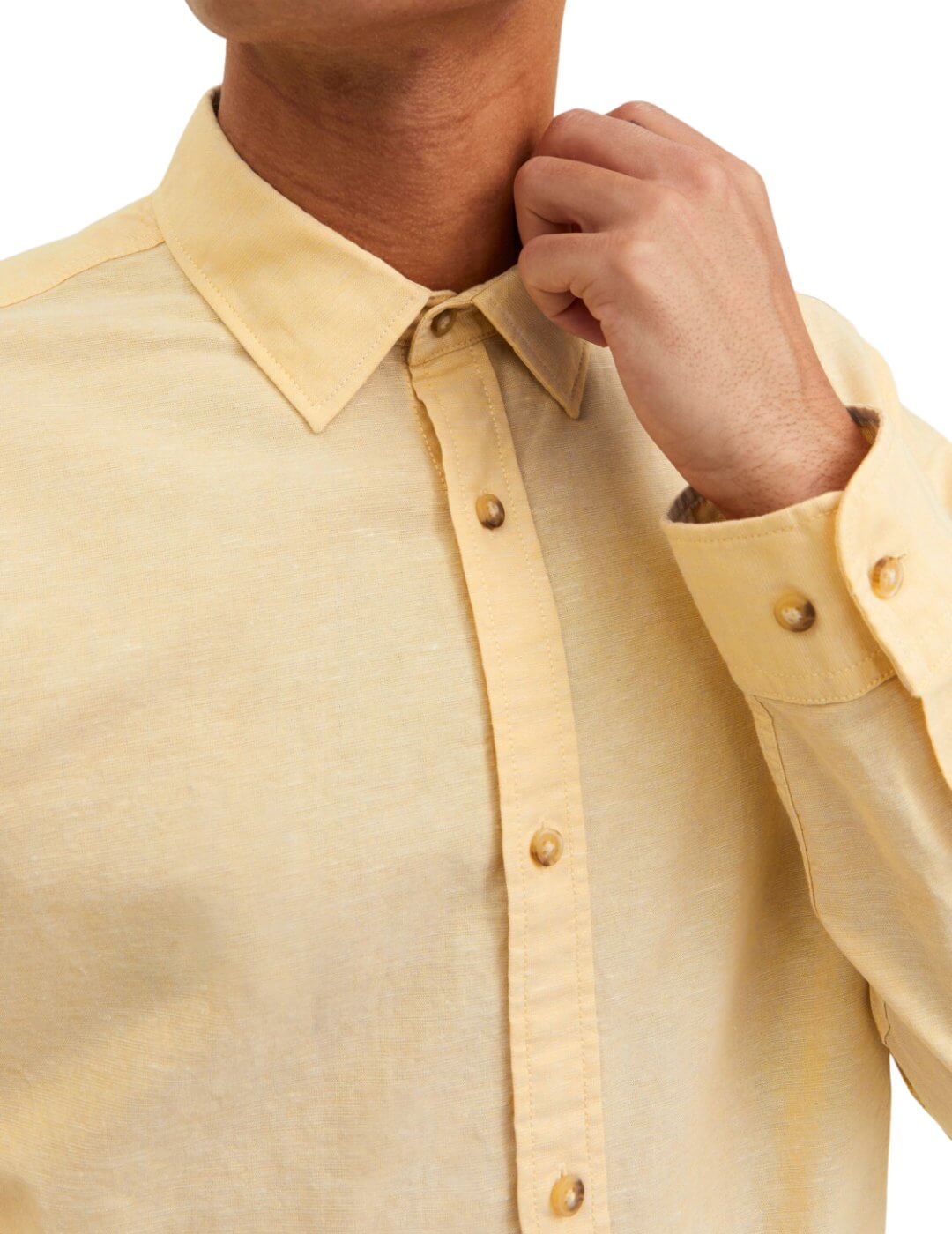 Camisa amarilla Jack and Jones Jjesummer | Bicos de Fío