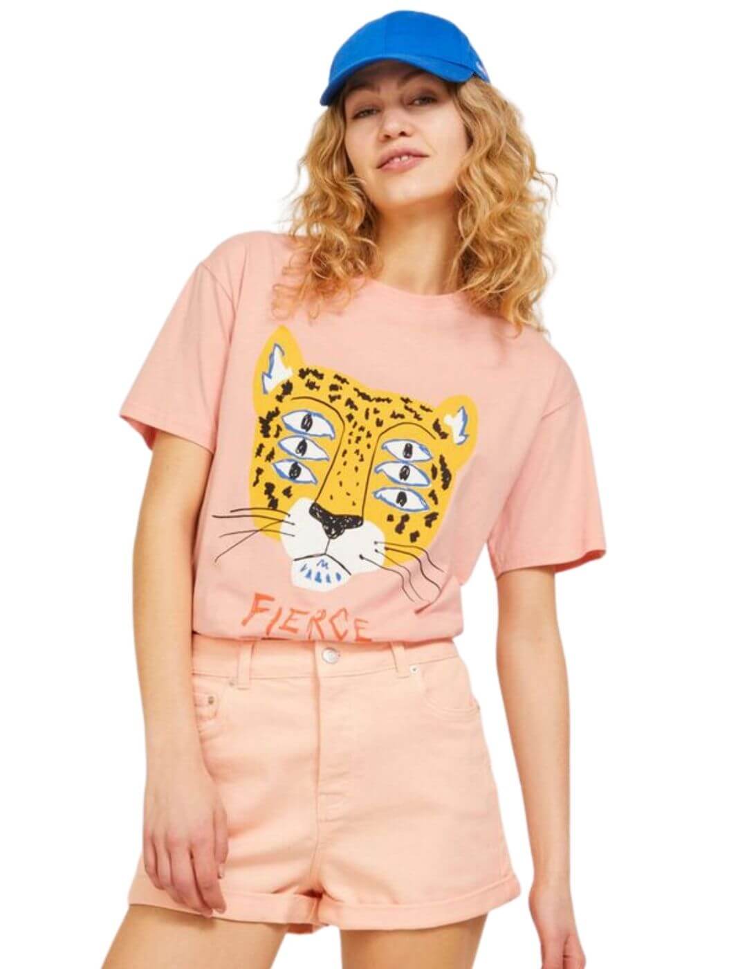 Camiseta JJXX Jxella Anna Fierce Rosa - Bicos de Fío