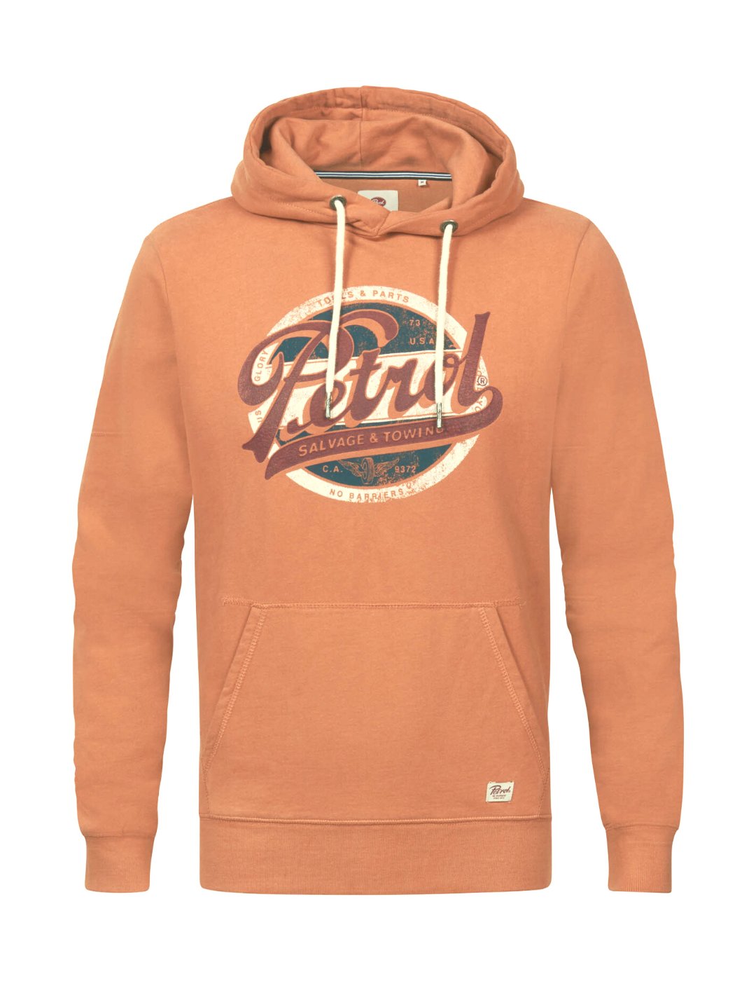 Sudadera naranja con capucha Petrol Industries | Bicos de Fío