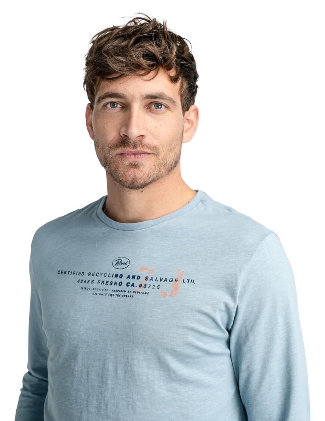 Camiseta de manga larga Petrol Industries Azul Cielo | Bicos de Fío
