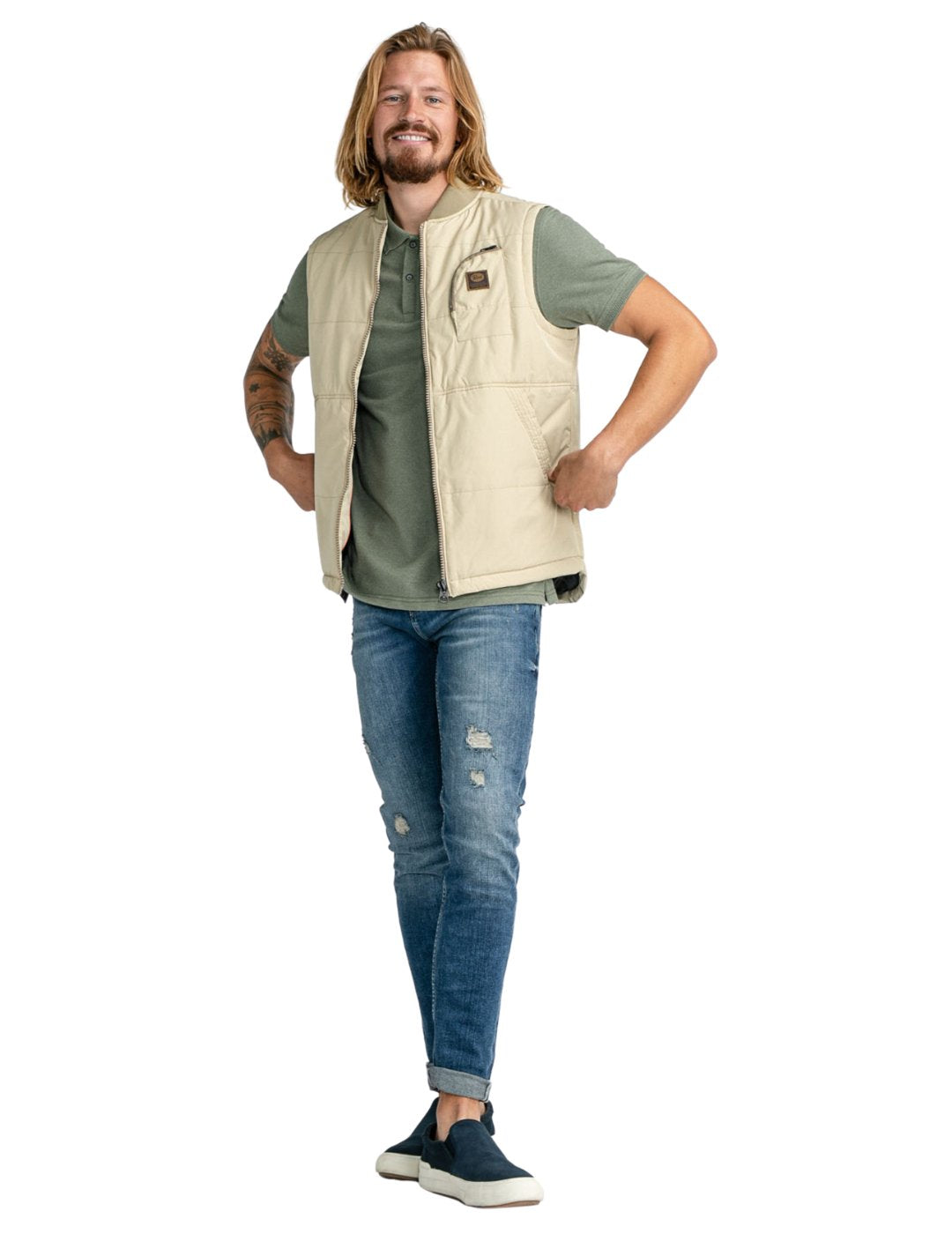 Chaleco con bolsillo Petrol Industries Beige | Bicos de Fío