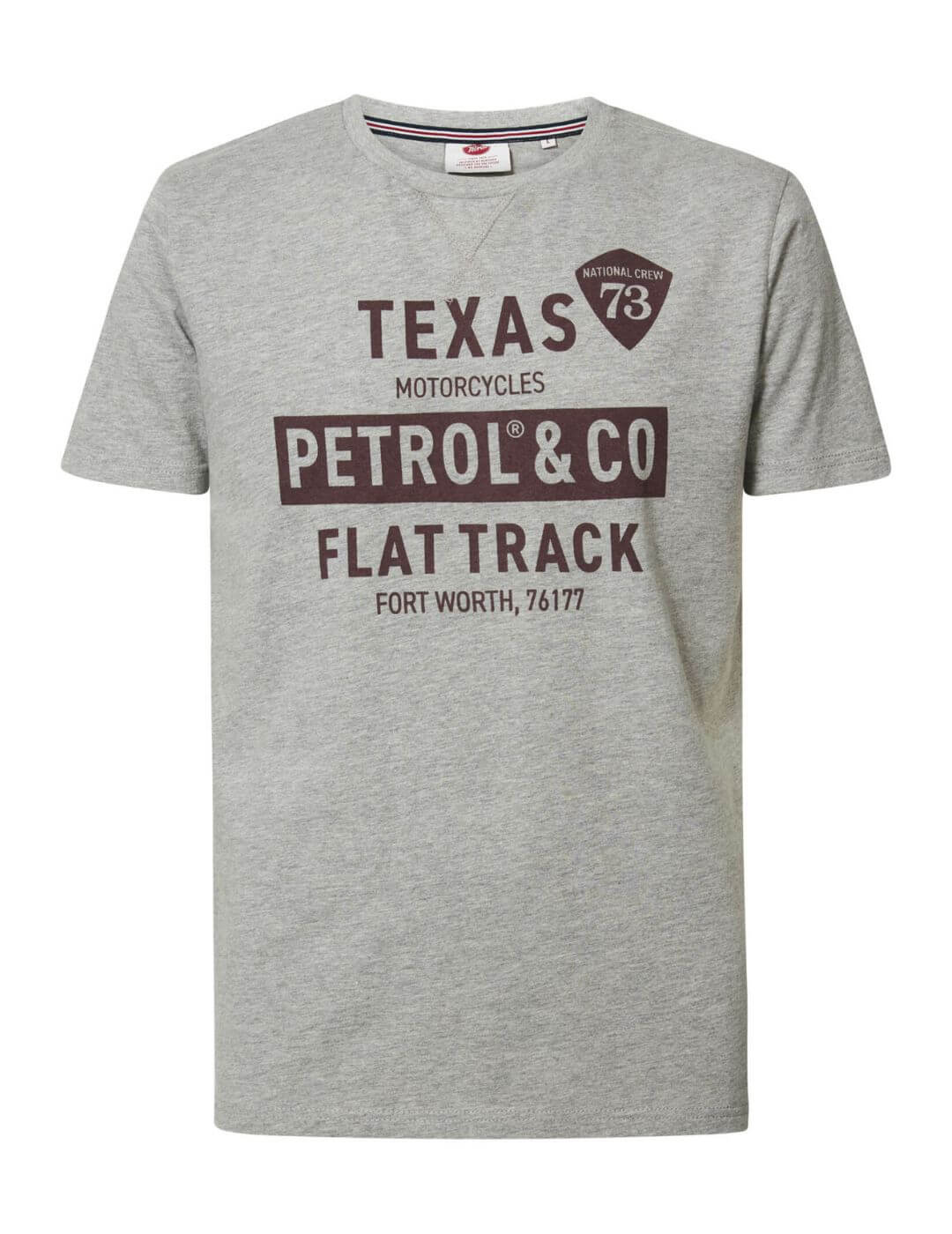 Camiseta Petrol Industries Flat Track Gris - Bicos de Fío