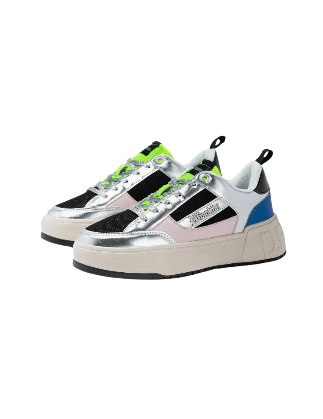 Zapatilla D.Franklin Low Court Silver - Bicos de Fío