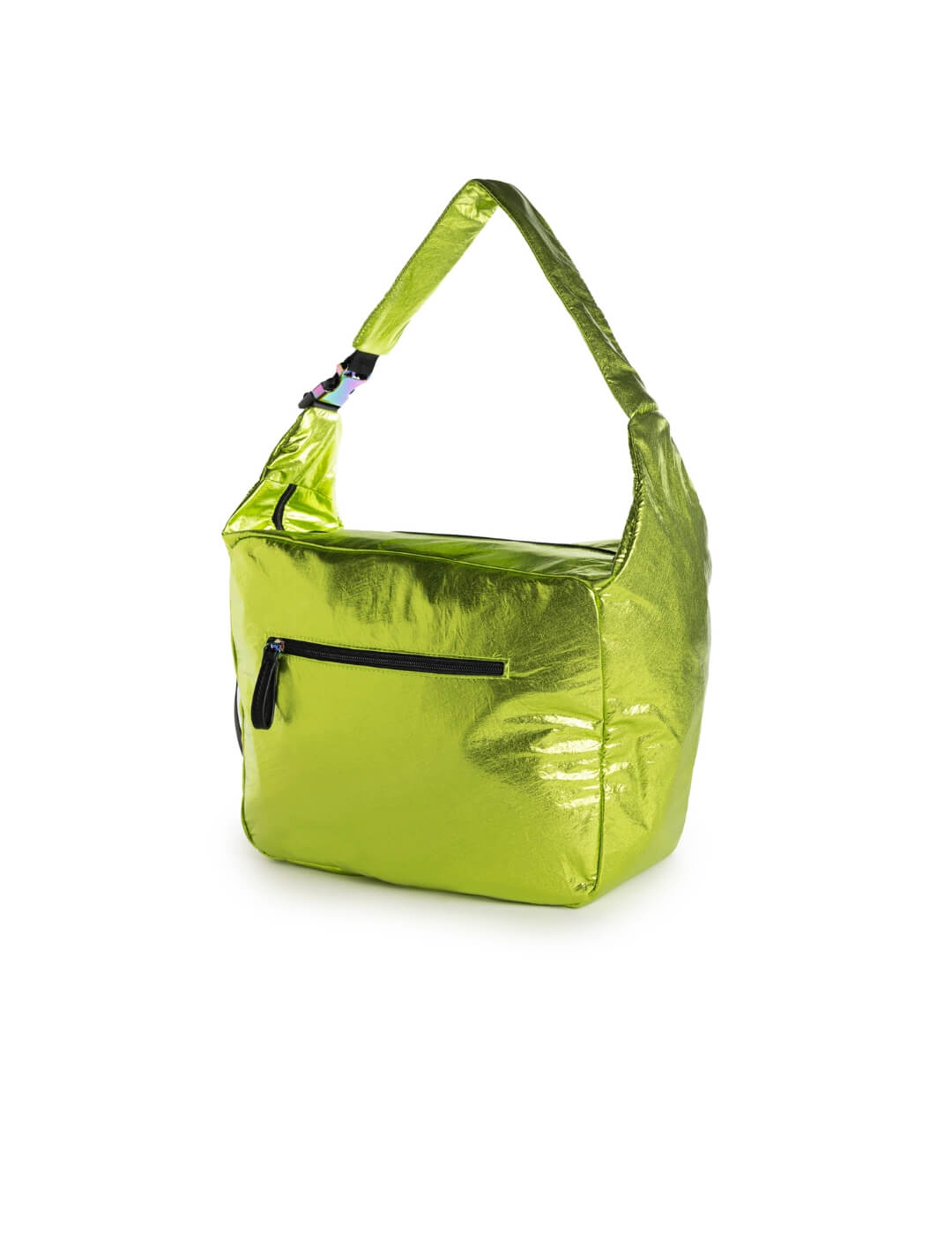 Bolso grande para mujer en color verde flúor Munich Gloss Hobo - Bicos de Fío