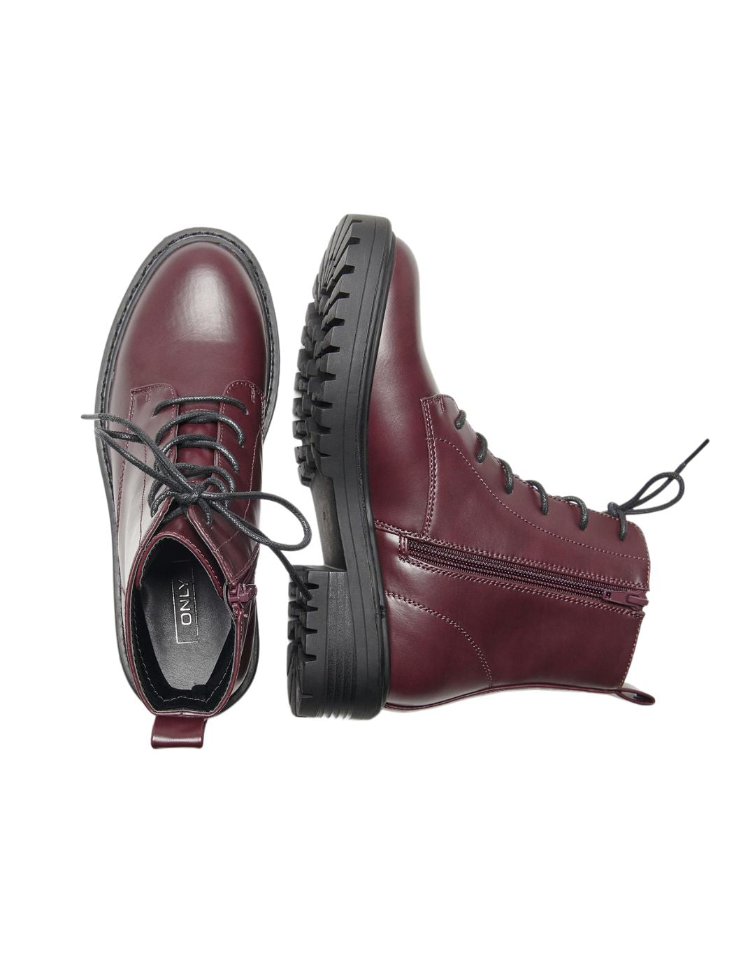 Bota Only Onlbold Burgundy - Bicos de Fío