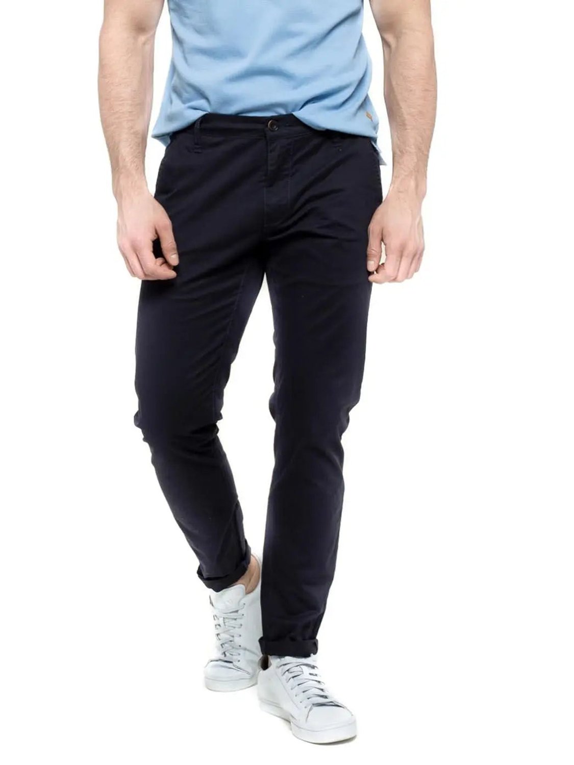 Pantalón Casual Friday Azul Marino - Bicos de Fío
