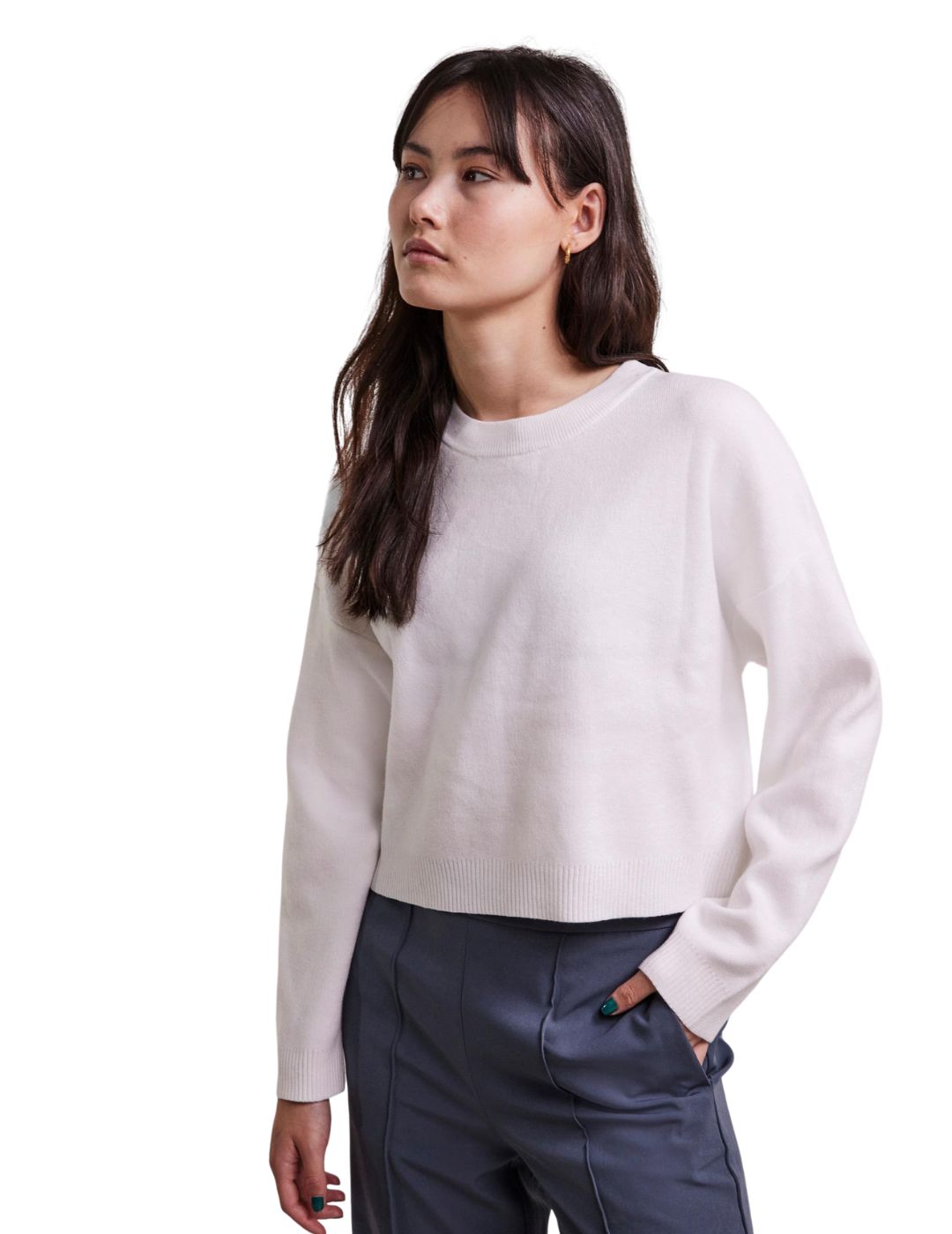 Jersey de punto Pieces Pchesa Blanco - Bicos de Fío