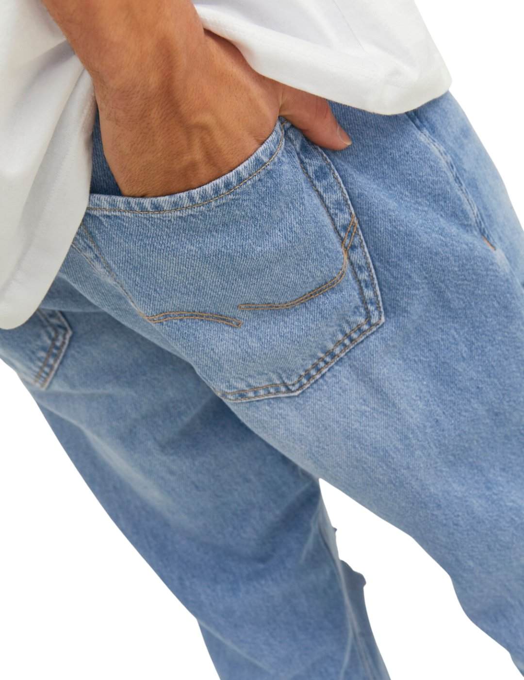 Vaqueros Cropped Jack and Jones Azul | Bicos de Fío