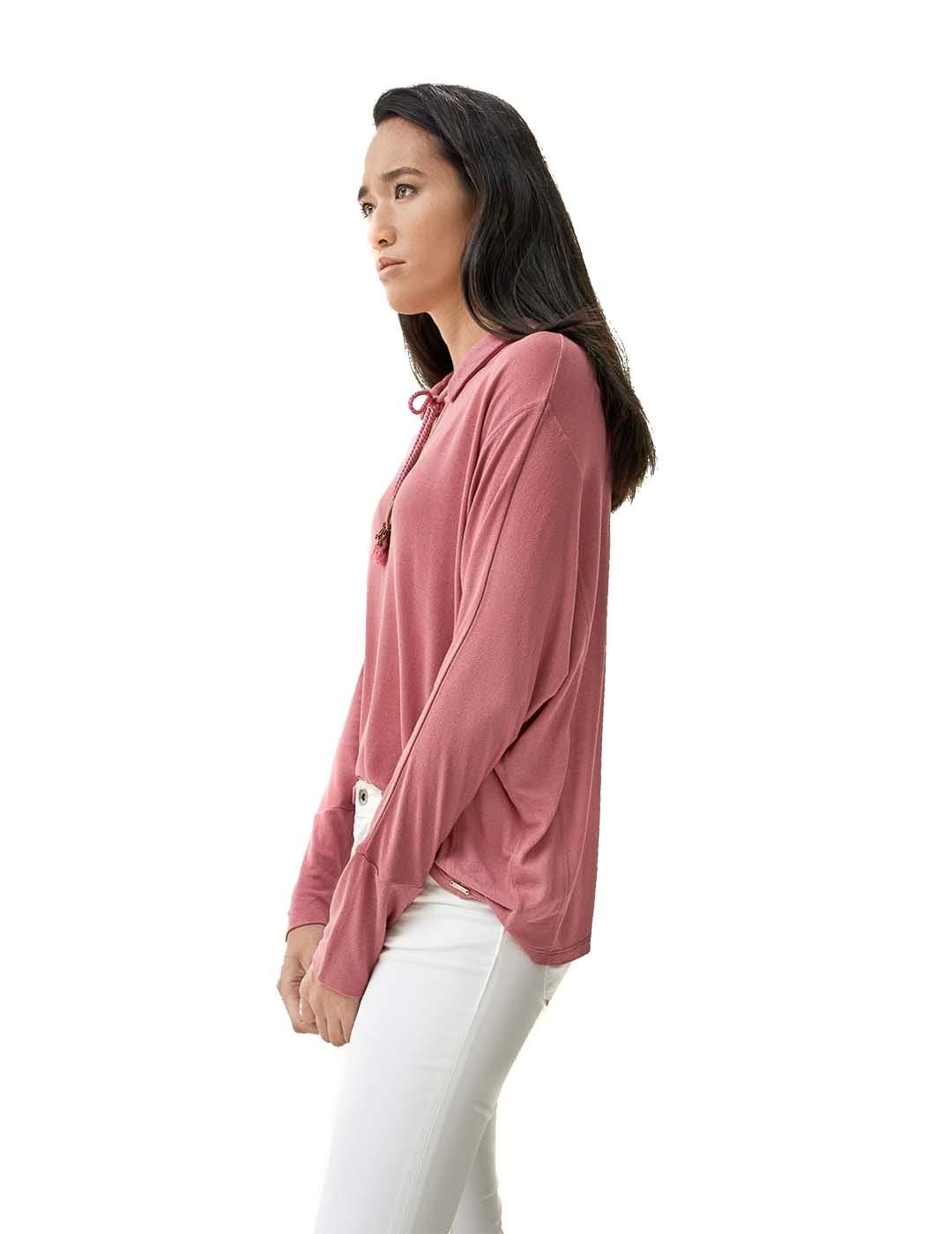 Blusa Salsa Jeans Cordón Rosa - Bicos de Fío