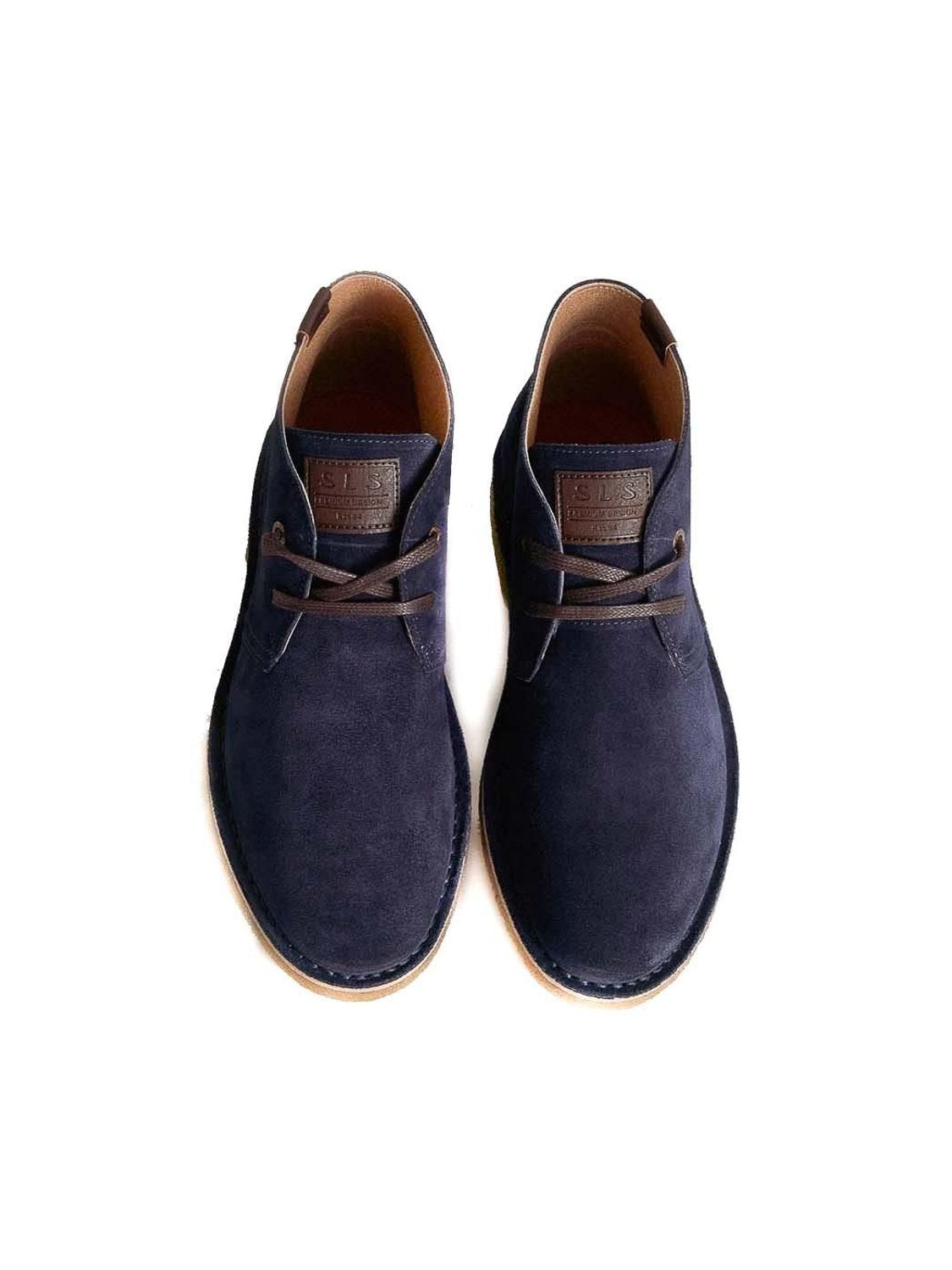 Botín bajo de piel Salsa Jeans Azul - Bicos de Fío