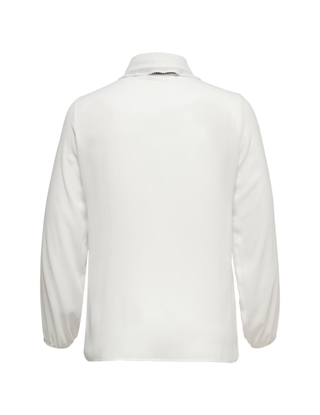 Camisa con lazo Only Carmakoma Blanco - Bicos de Fío