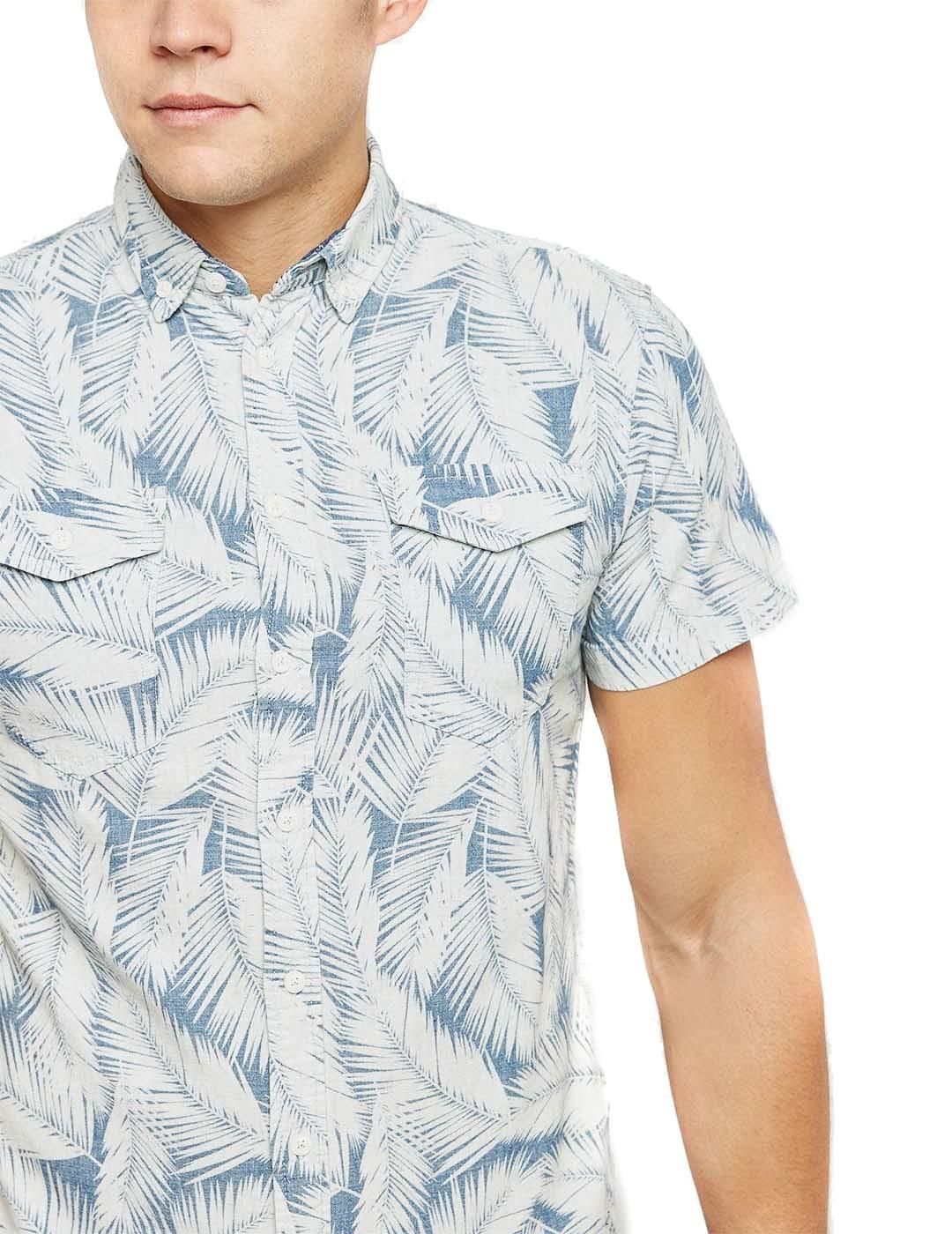 Camisa Denim BLEND Estampado Palmera - Bicos de Fío