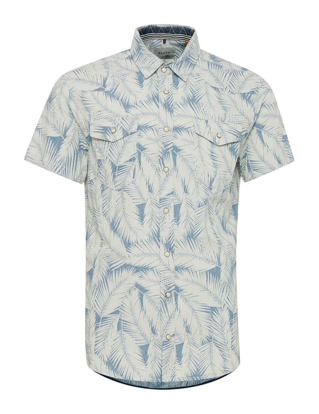 Camisa Denim BLEND Estampado Palmera - Bicos de Fío