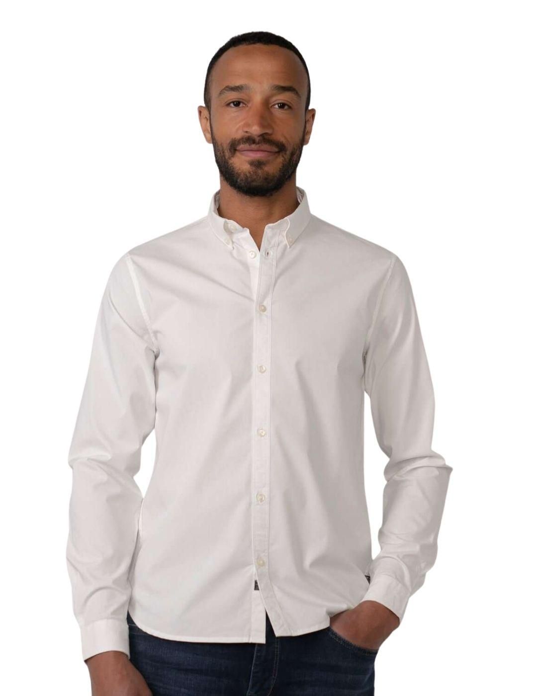 Camisa manga larga Petrol Industries Blanco - Bicos de Fío
