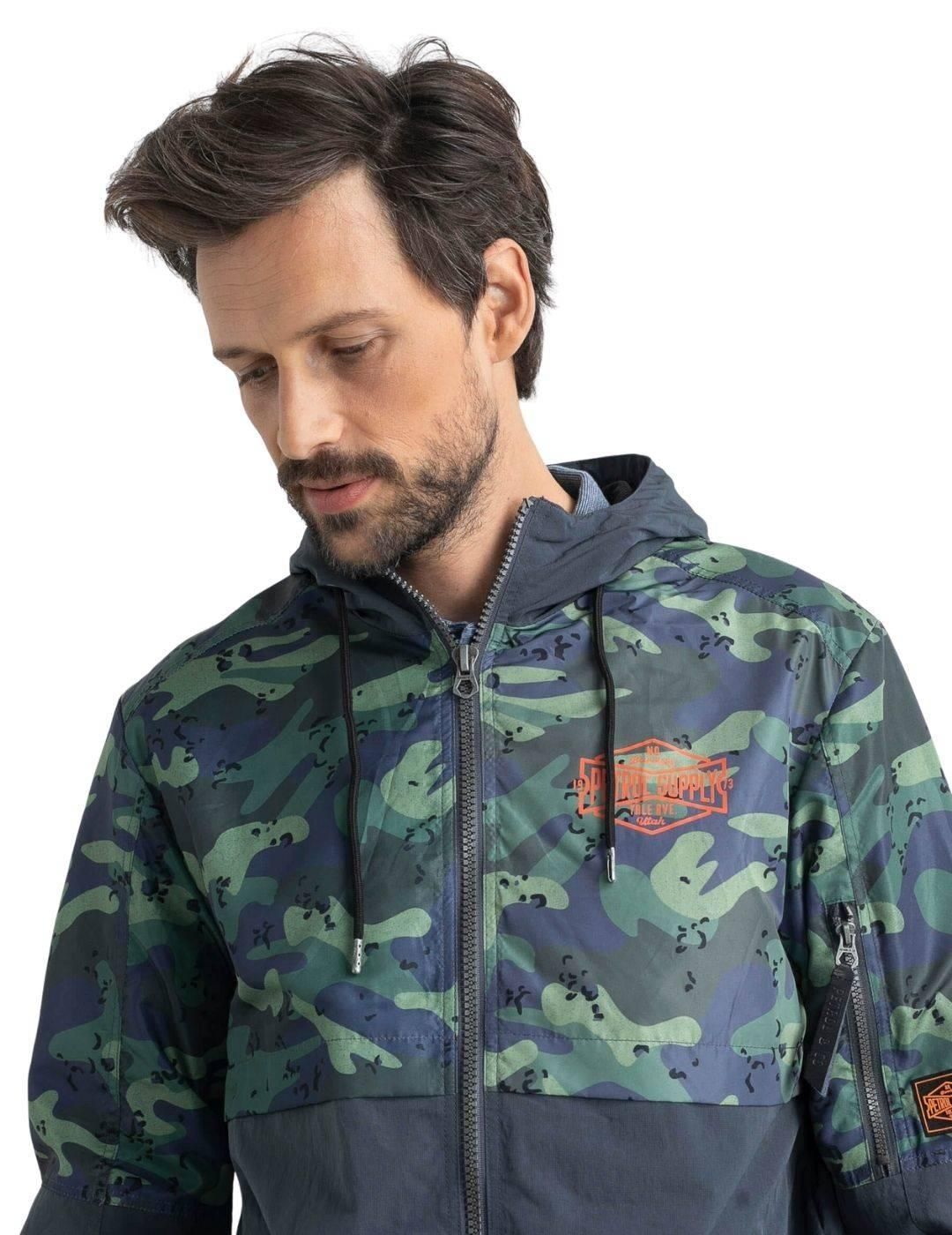 Cazadora Petrol Industries Camuflaje Verde - Bicos de Fío