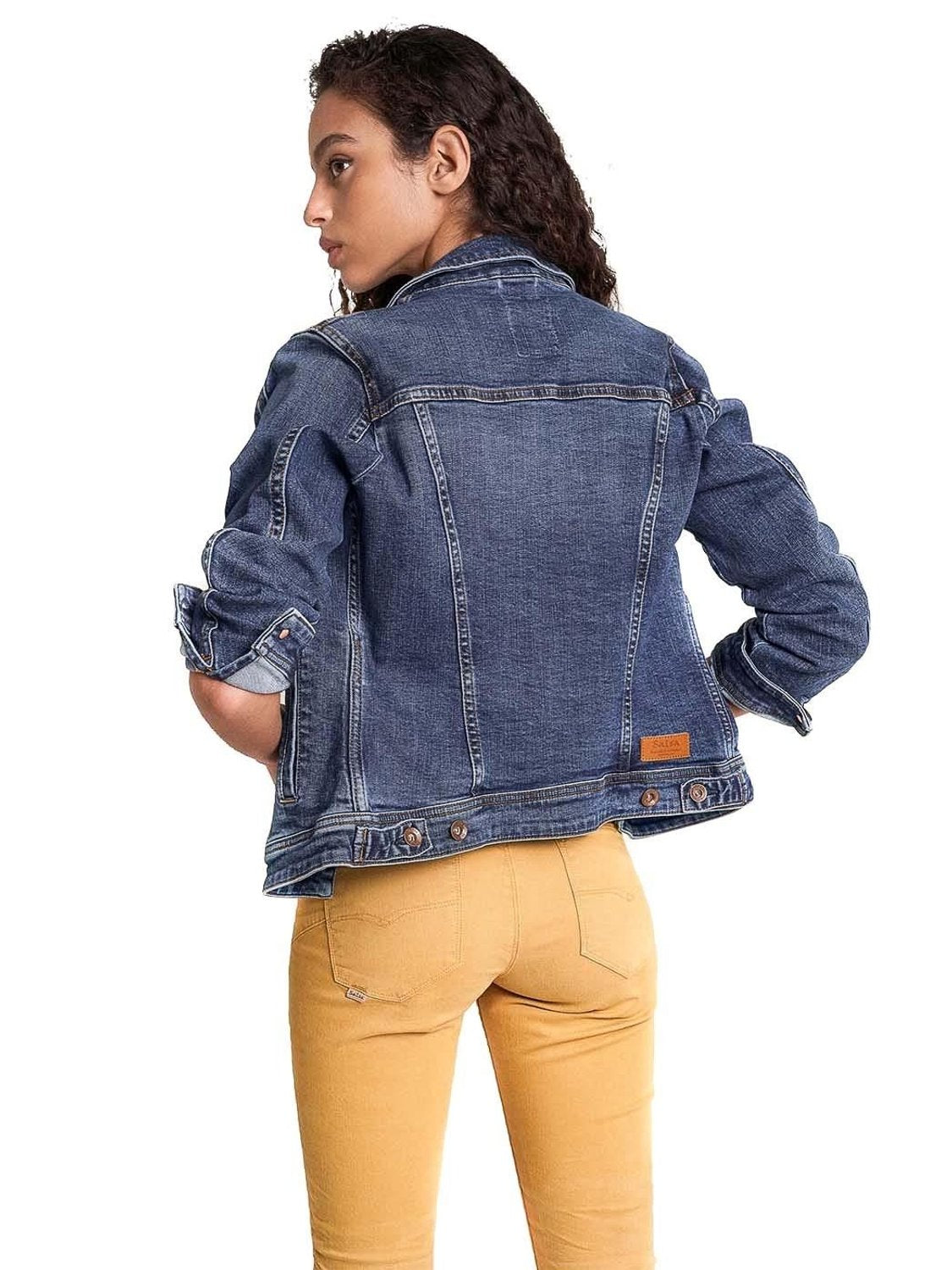 Cazadora vaquera Salsa Jeans Slim Fit Azul - Bicos de Fío