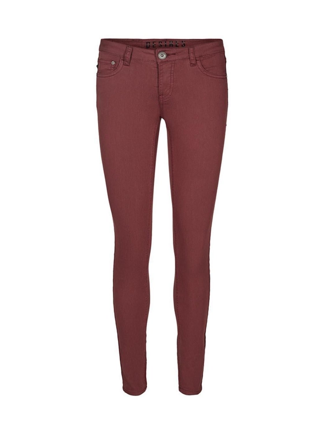 Jeans DESIRES Lola Colour Granate - Bicos de Fío