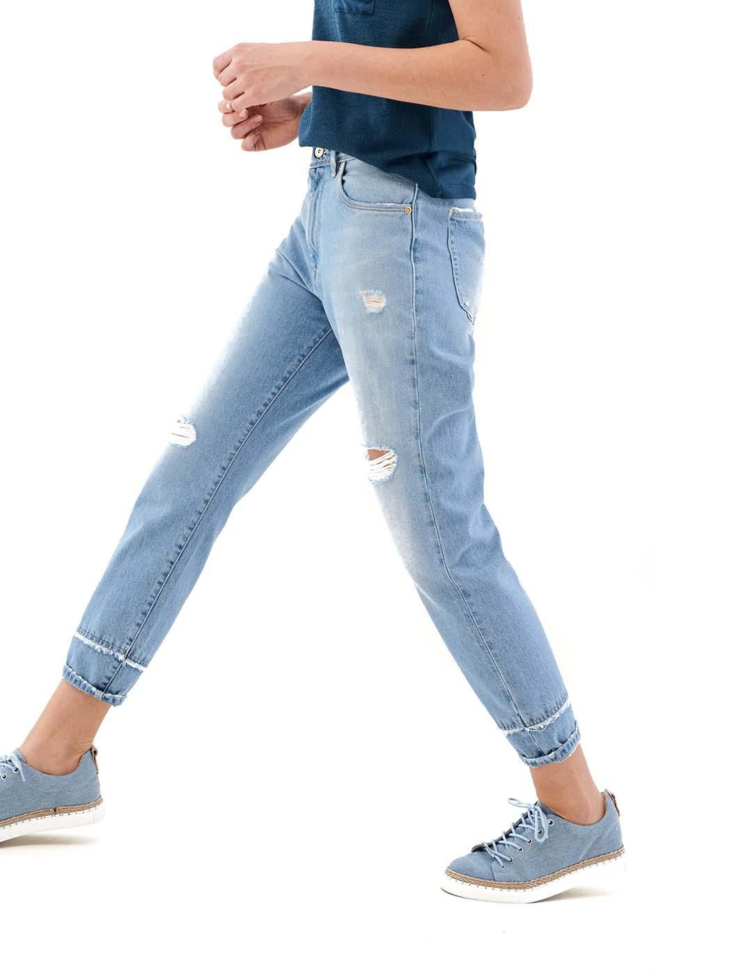 Jeans SALSA Mom Con Rotos - Bicos de Fío