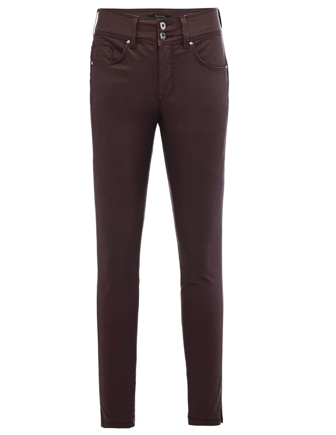 Jeans SALSA Secret Capri Coating Granate - Bicos de Fío