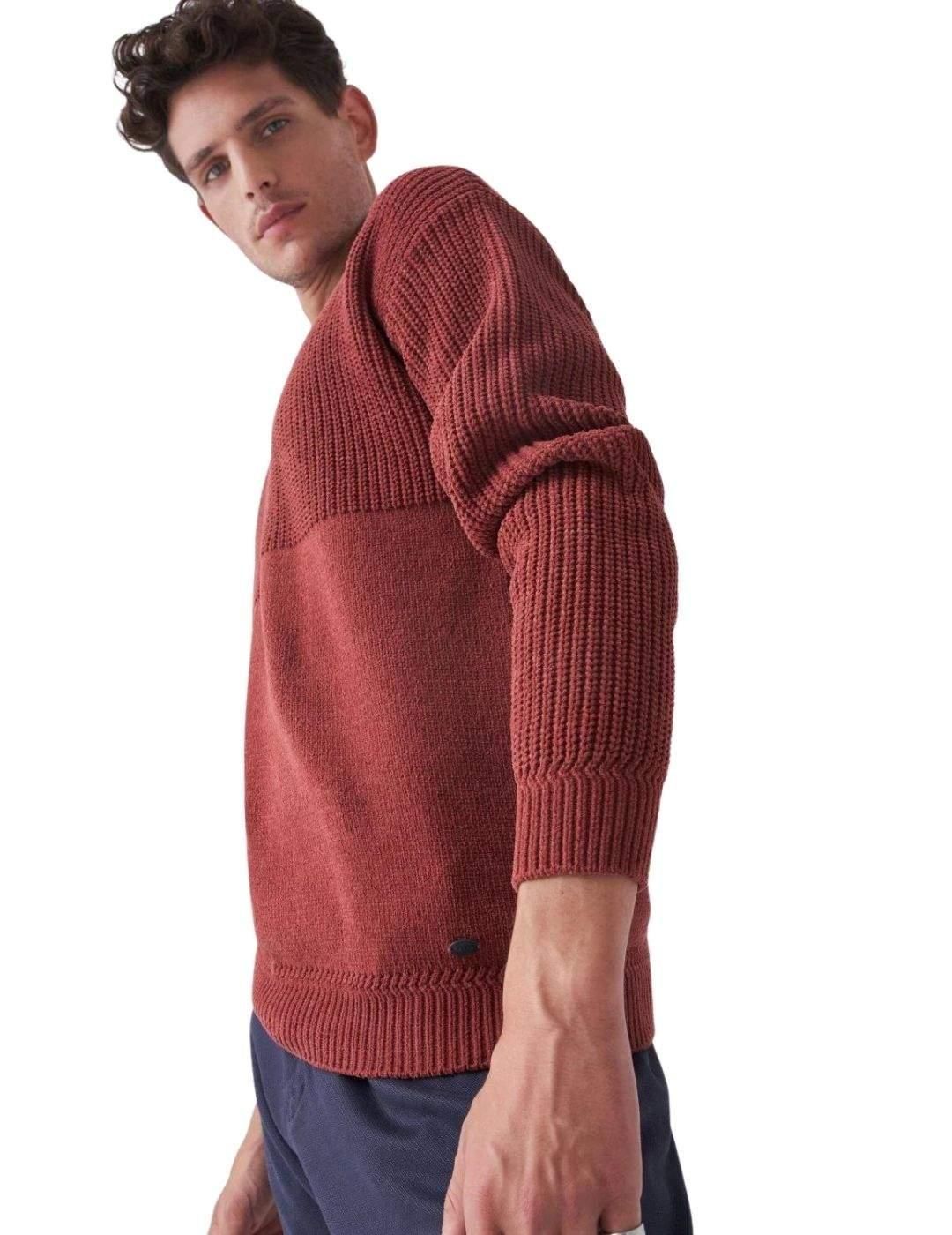 Jersey de malla Salsa Jeans Rojo - Bicos de Fío