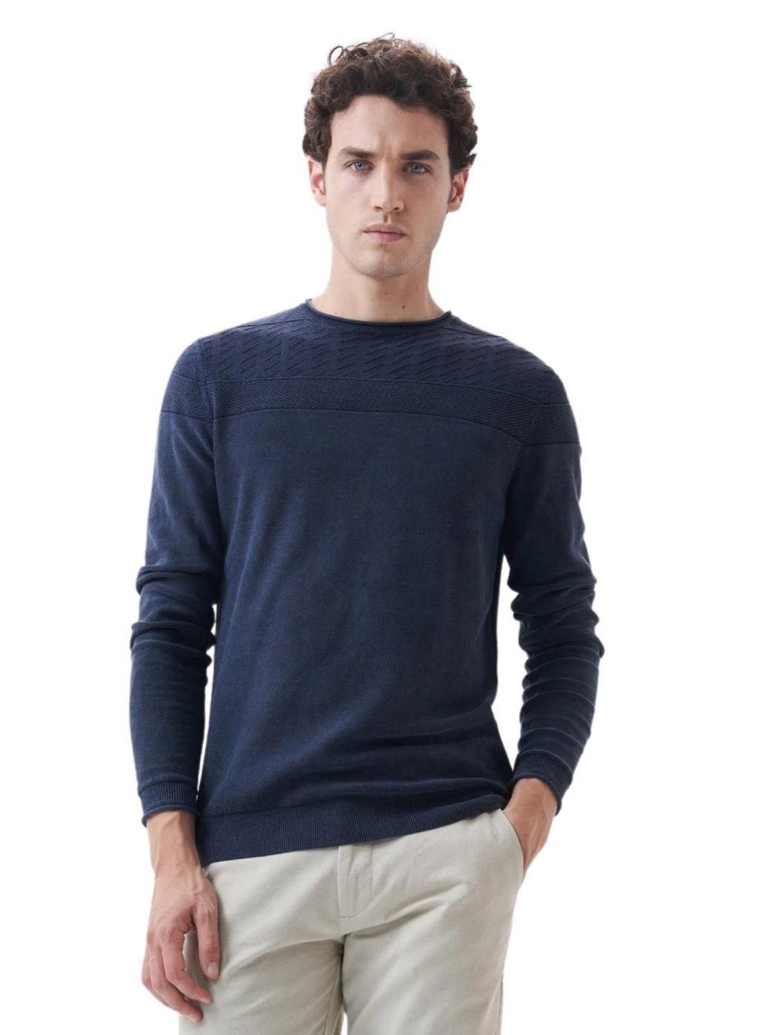 Jersey de punto Salsa Jeans Marino - Bicos de Fío