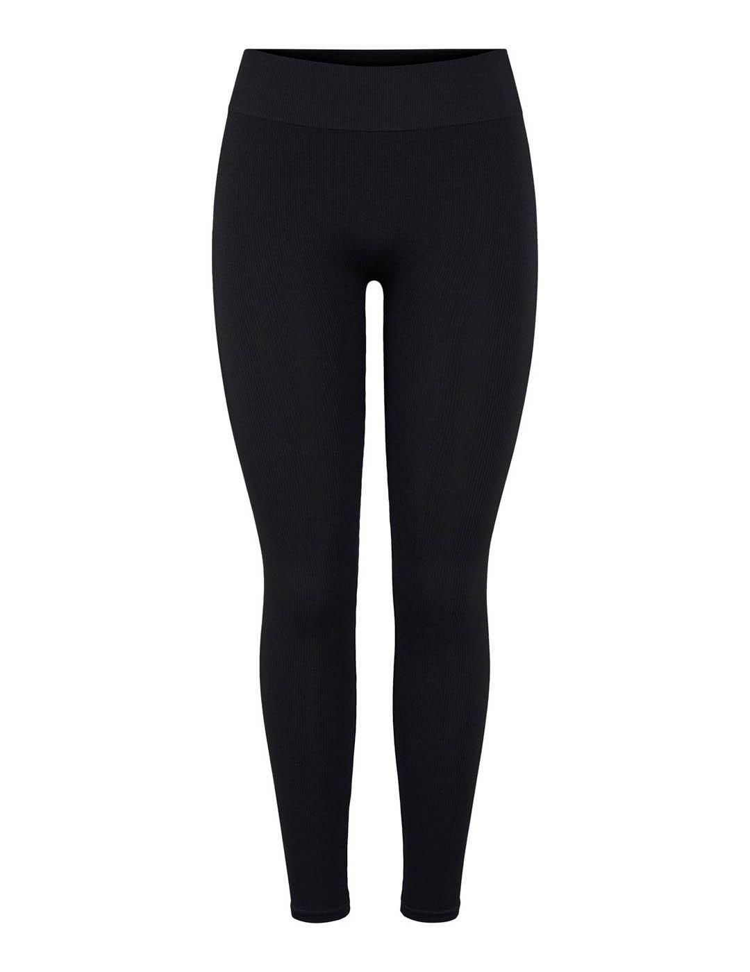 Legging Pîeces PCRibbi Negro - Bicos de Fío