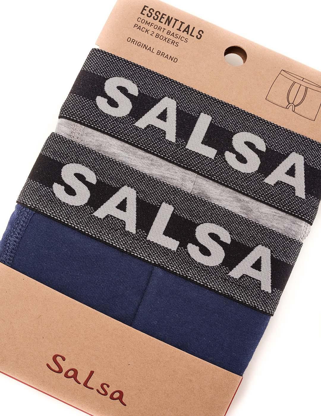 Pack Boxers SALSA Marino Gris - Bicos de Fío