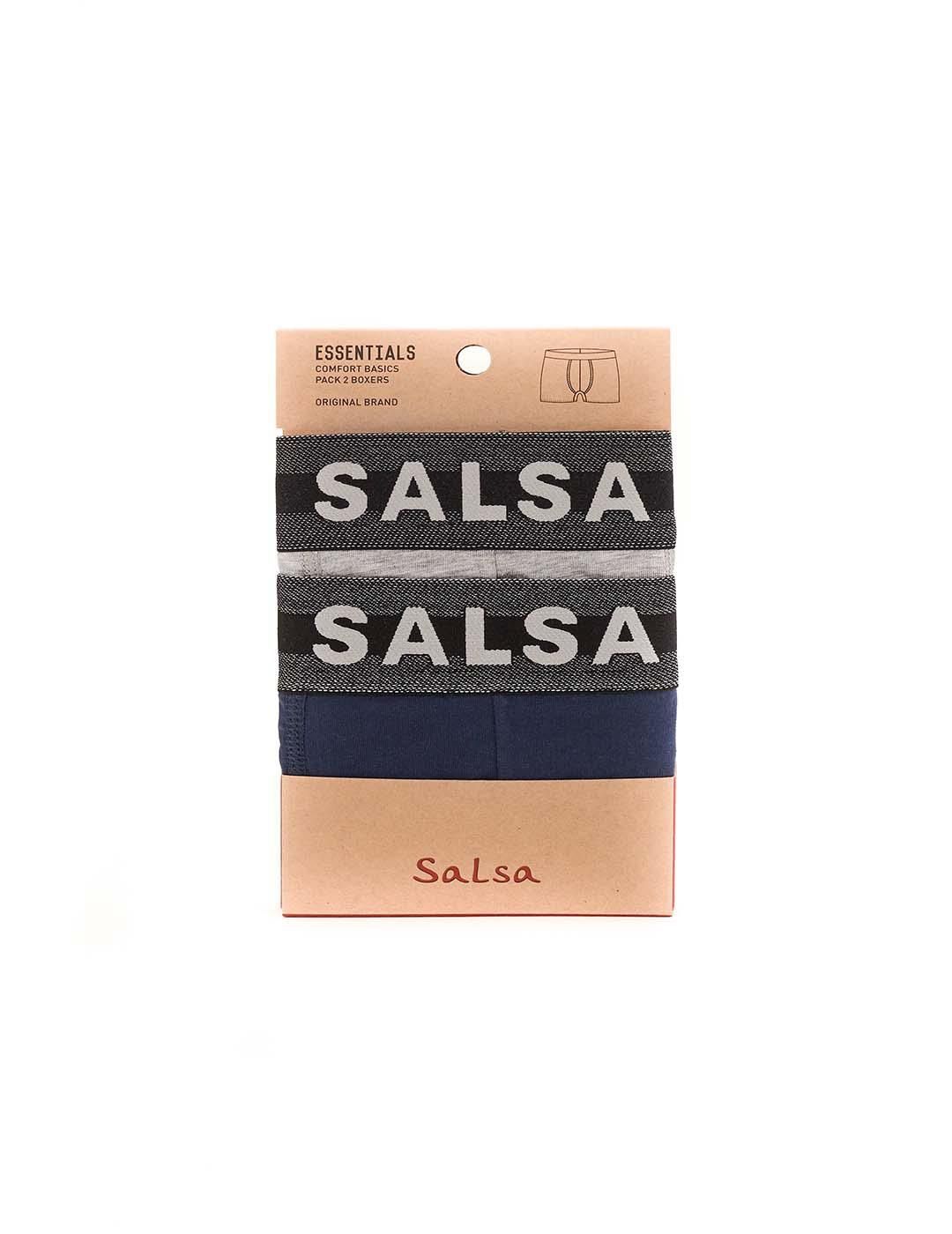 Pack Boxers SALSA Marino Gris - Bicos de Fío