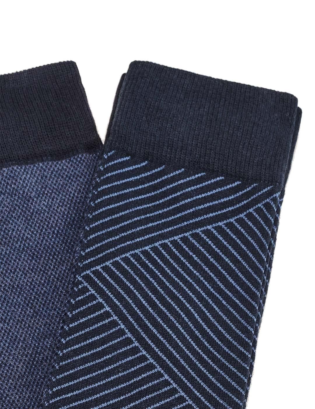 Pack de 2 calcetines Salsa Jeans Contraste Azul - Bicos de Fío