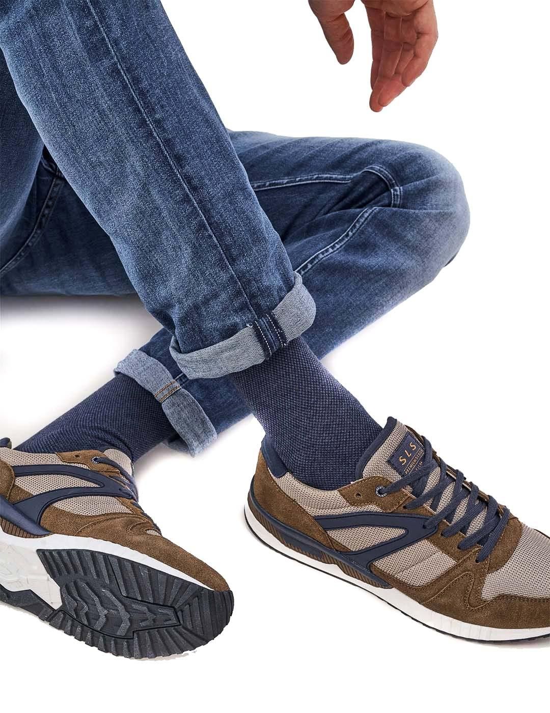 Pack de 2 calcetines Salsa Jeans Contraste Azul - Bicos de Fío