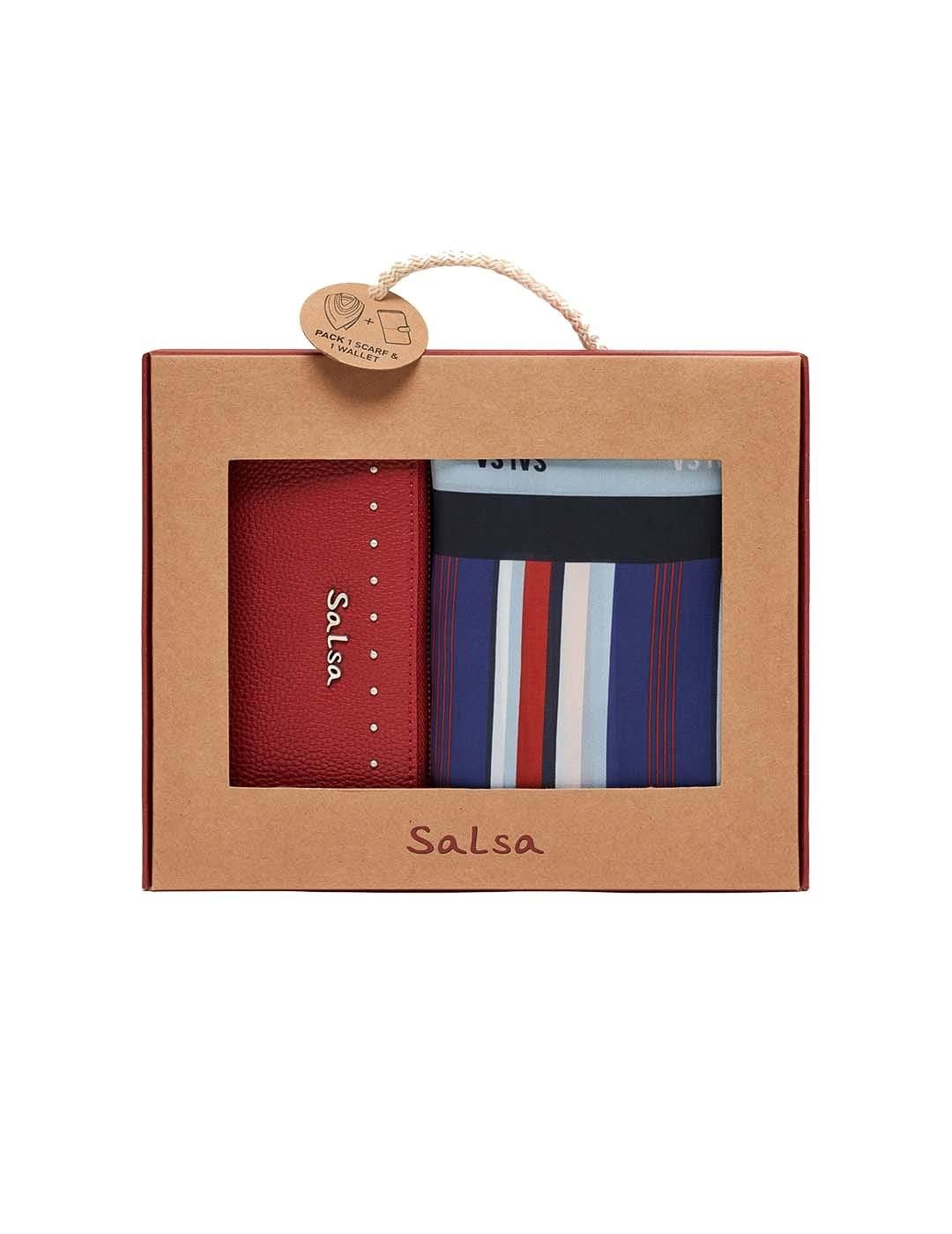 Pack de pañuelo y monedero Salsa Jeans Rojo - Bicos de Fío