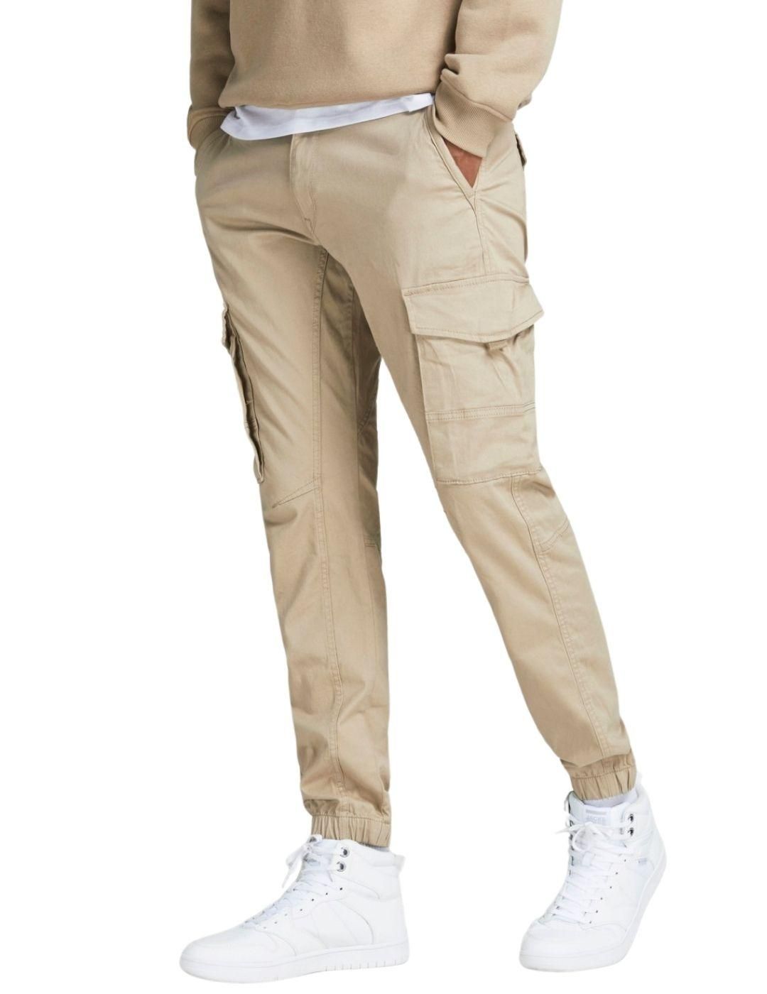 Pantalón cargo Jack and Jones JJFlake Beige - Bicos de Fío