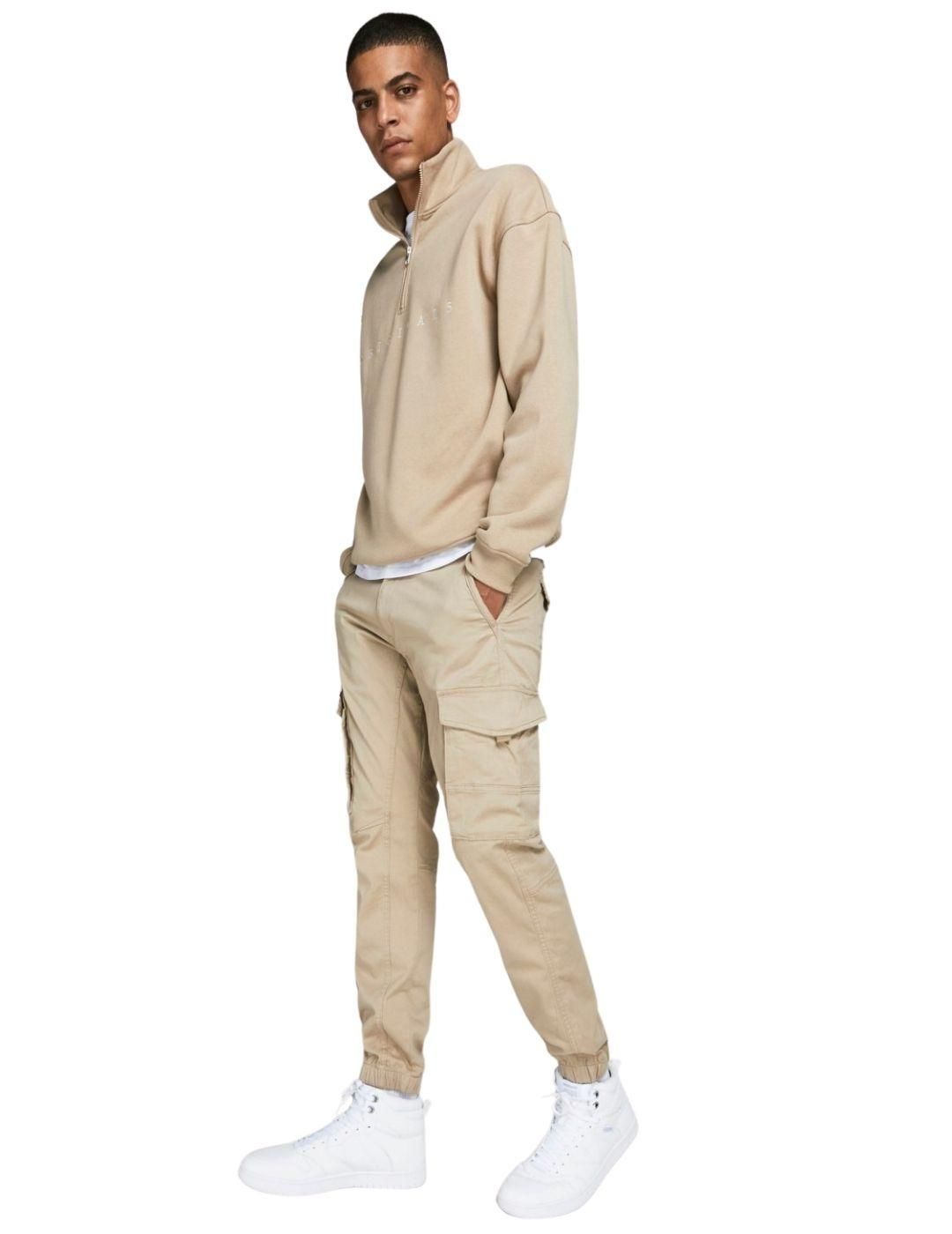 Pantalón cargo Jack and Jones JJFlake Beige - Bicos de Fío