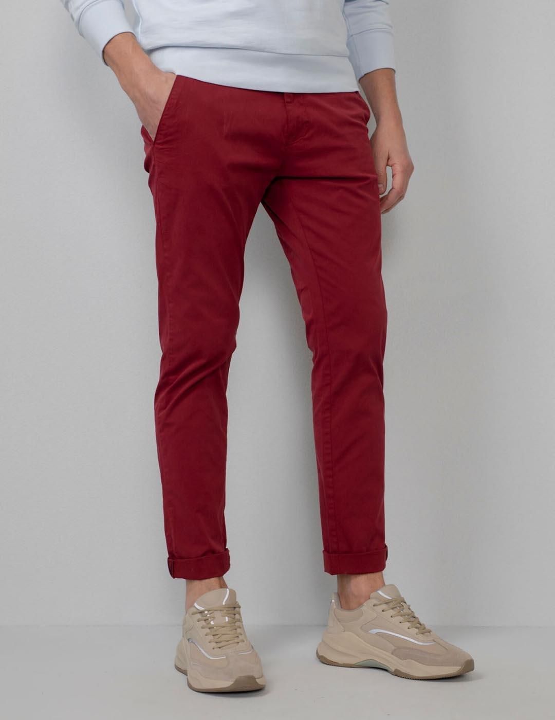 Pantalón chino Petrol Industries Rojo - Bicos de Fío