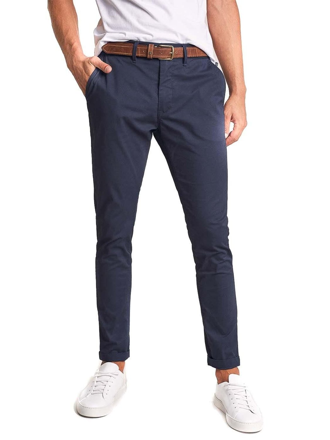 Pantalón chino Salsa Jeans Andy Slim Azul - Bicos de Fío