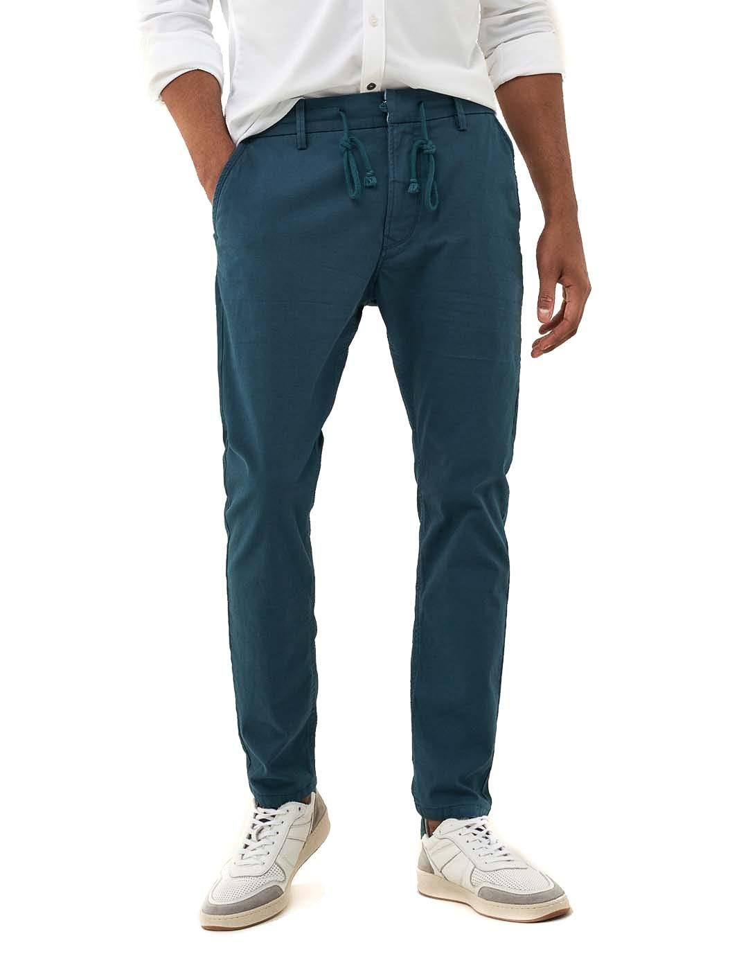 Pantalón Chino Salsa Jeans Karl Loose Azul - Bicos de Fío