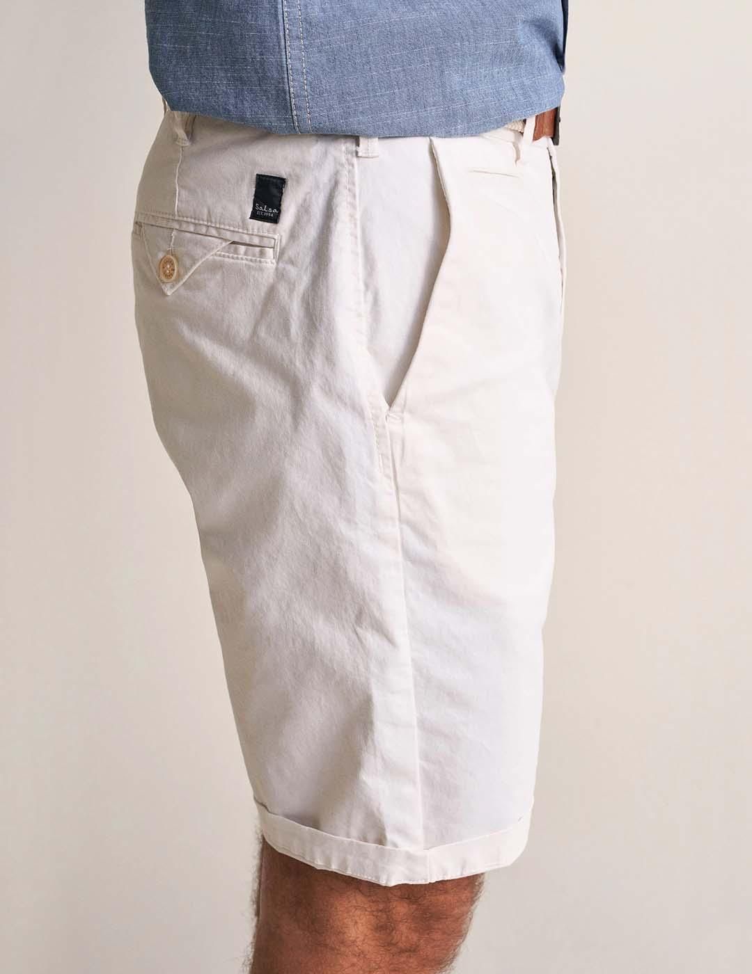 Pantalón corto Salsa Jeans Blanco - Bicos de Fío