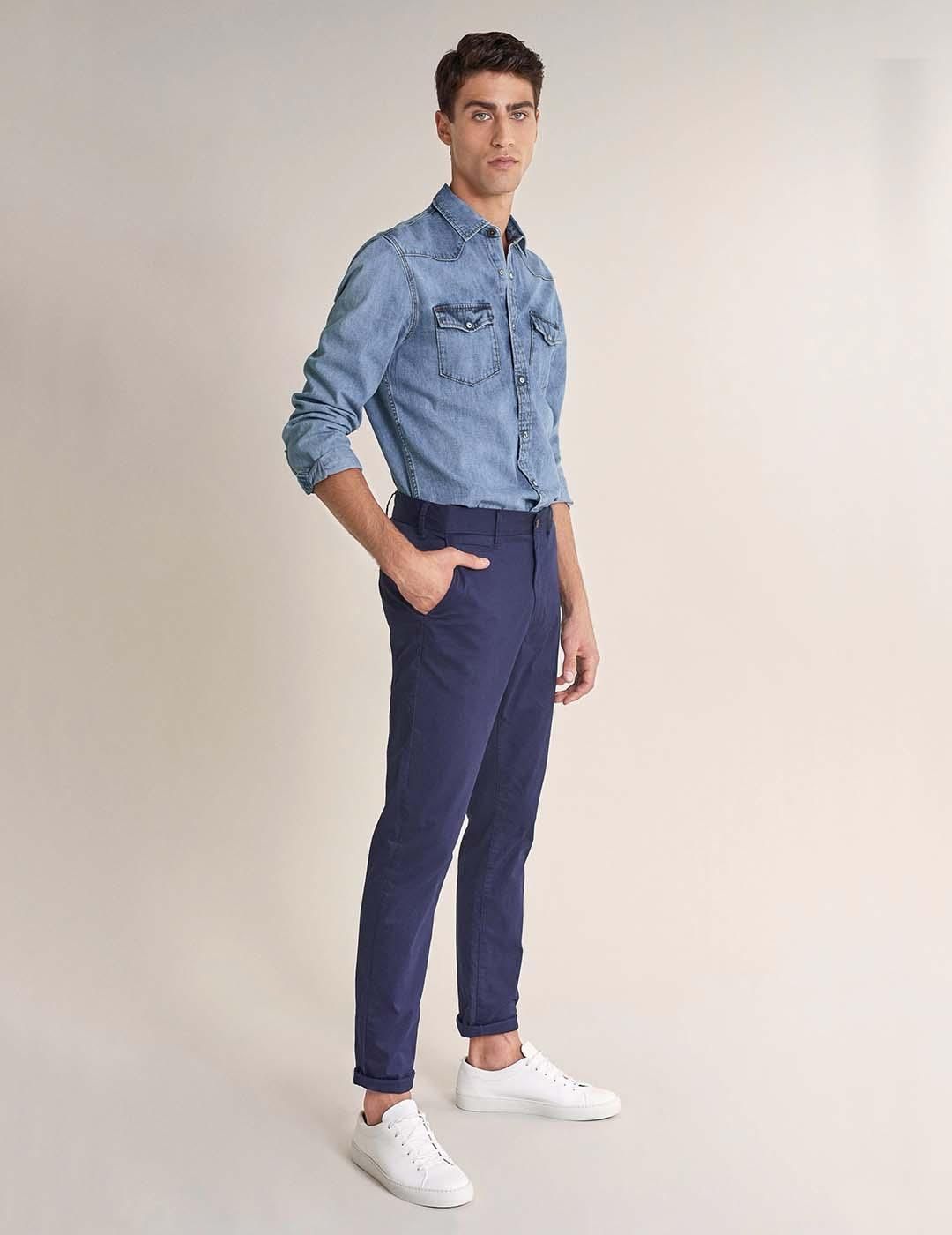 Pantalón Salsa Jeans Spartan Slim Azul - Bicos de Fío