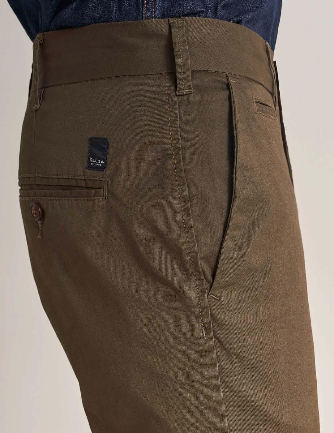 Pantalón Salsa Jeans Spartan Slim Khaki - Bicos de Fío