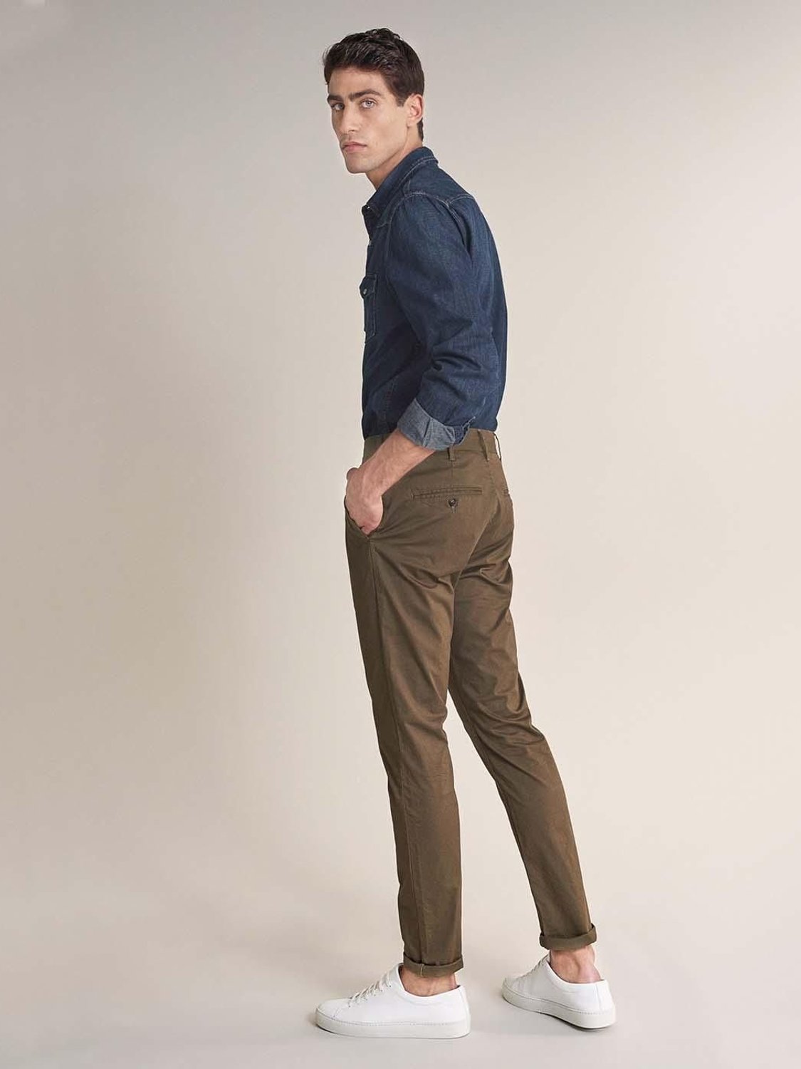 Pantalón Salsa Jeans Spartan Slim Khaki - Bicos de Fío
