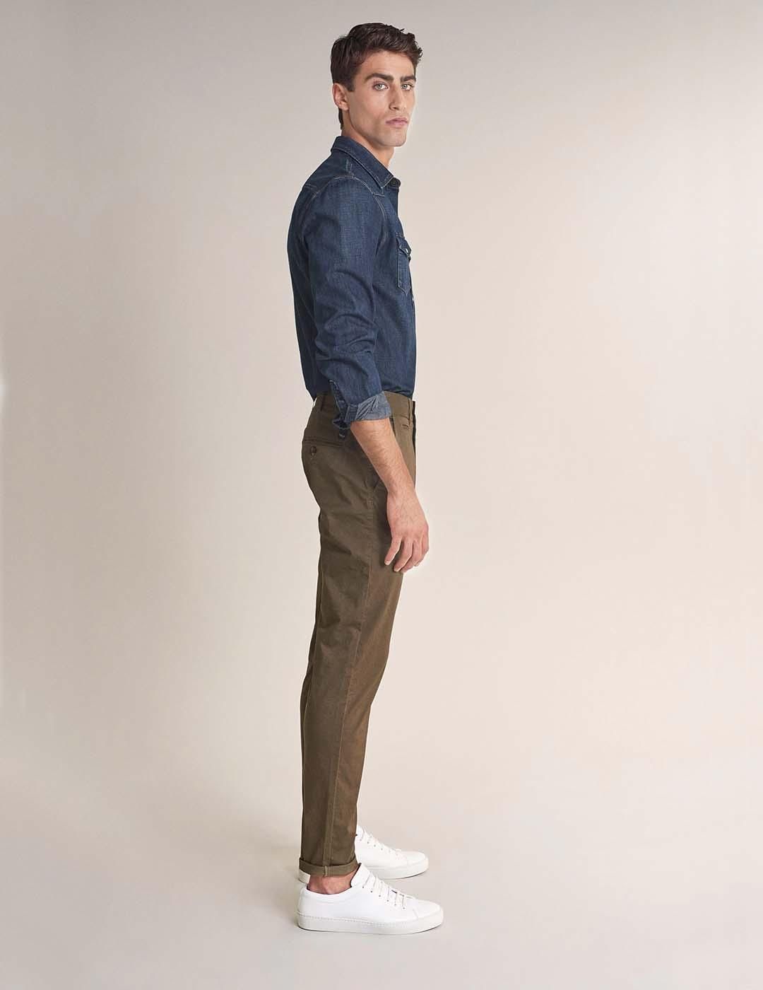 Pantalón Salsa Jeans Spartan Slim Khaki - Bicos de Fío