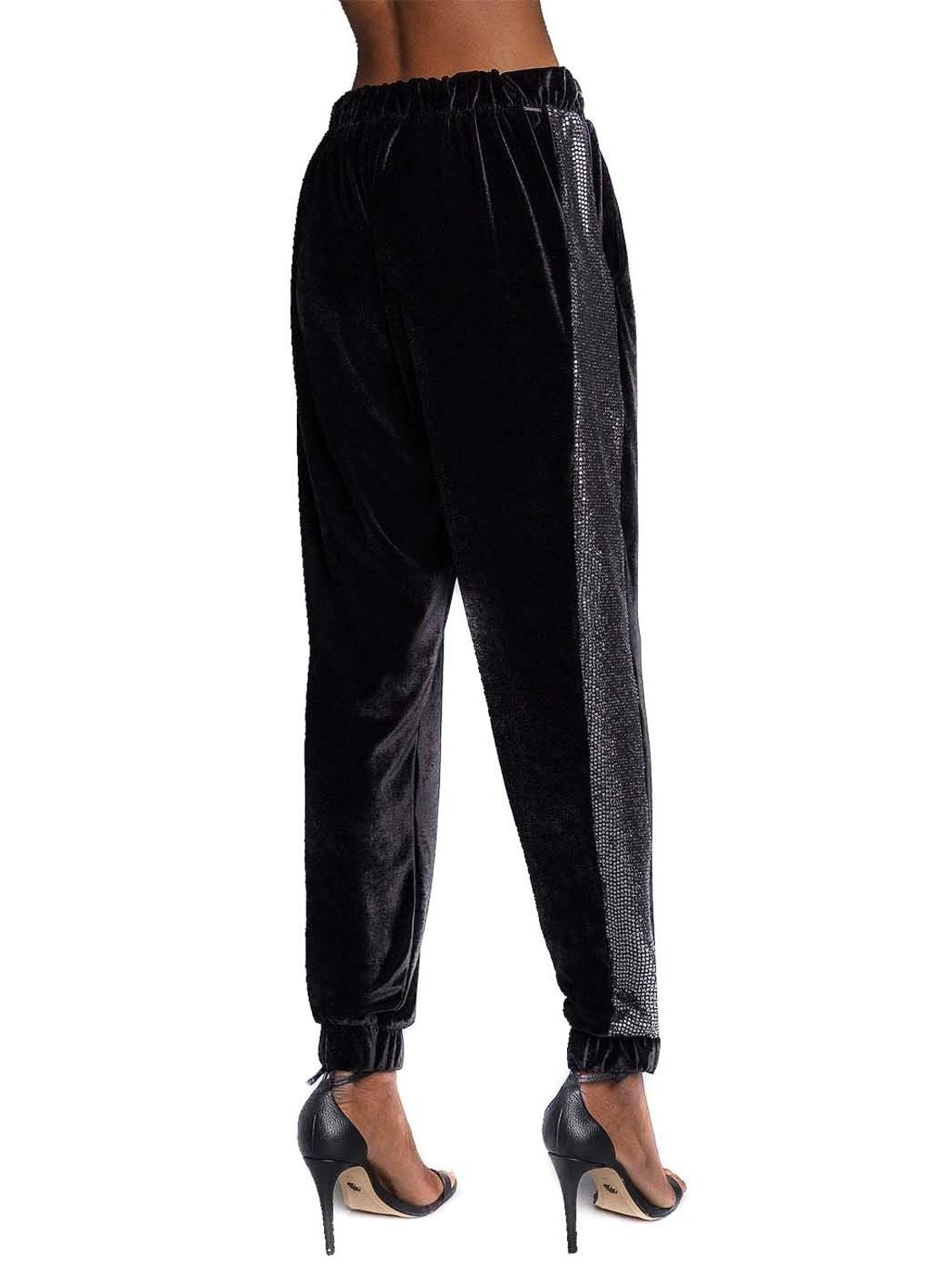 Pantalones Jogger Lez a Lez Tercipelo Negro - Bicos de Fío
