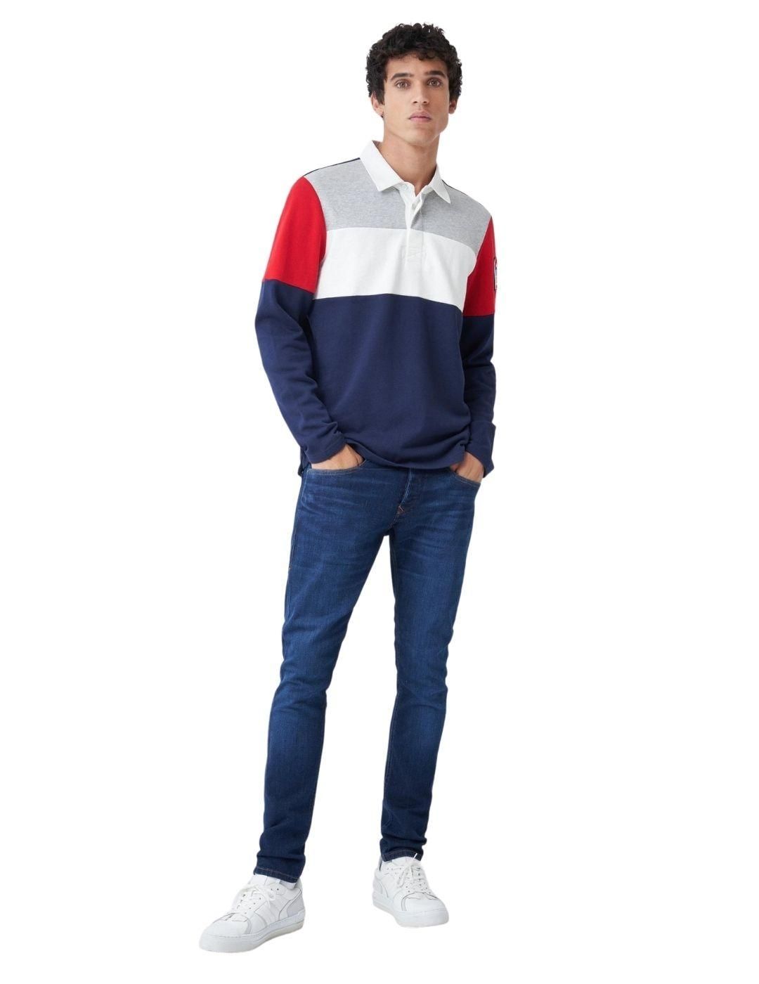 Polo de manga larga Salsa Jeans Marino - Bicos de Fío