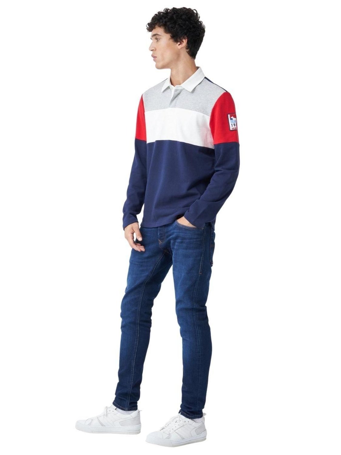 Polo de manga larga Salsa Jeans Marino - Bicos de Fío