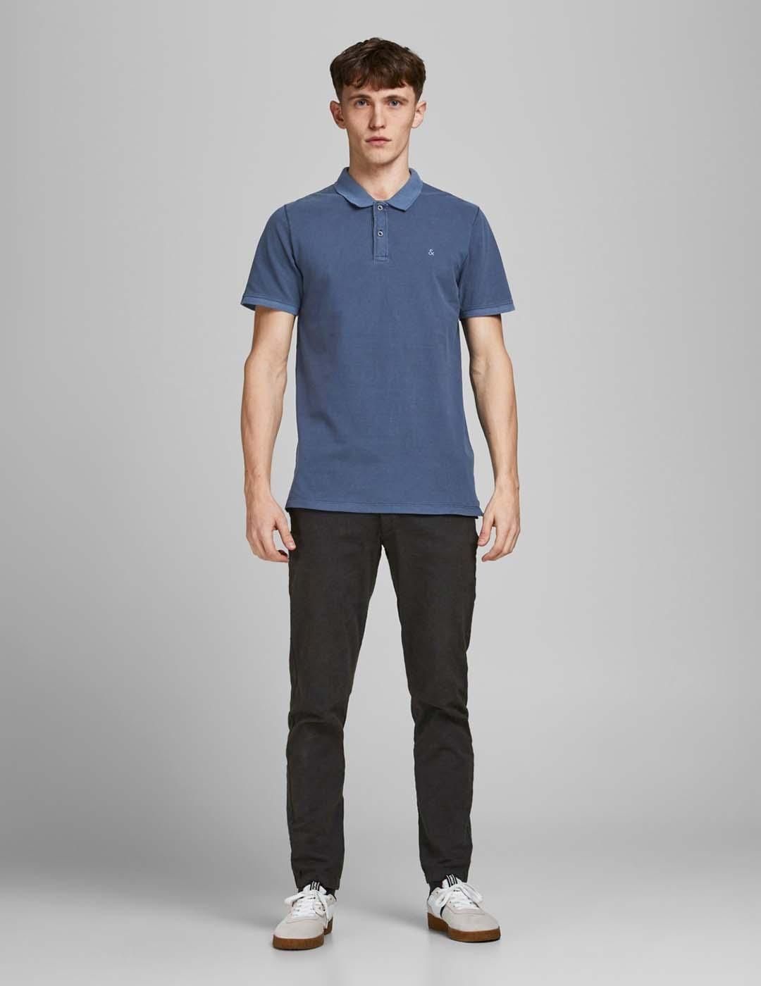 Polo Jack and Jones Jjewashed Marino - Bicos de Fío