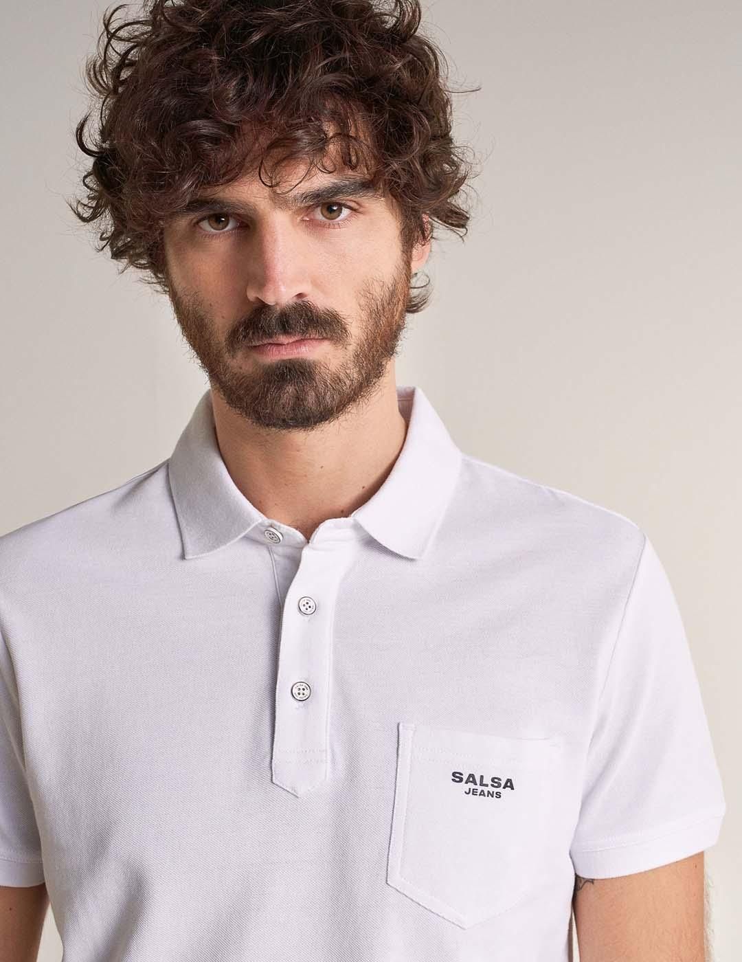 Polo Salsa Jeans Blanco - Bicos de Fío