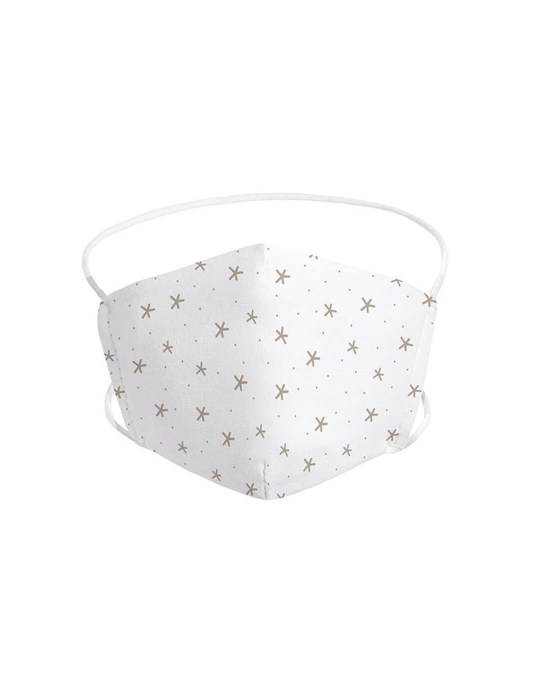 Set 2 Mascarillas Niño Estrellas Night Blanco - Bicos de Fío